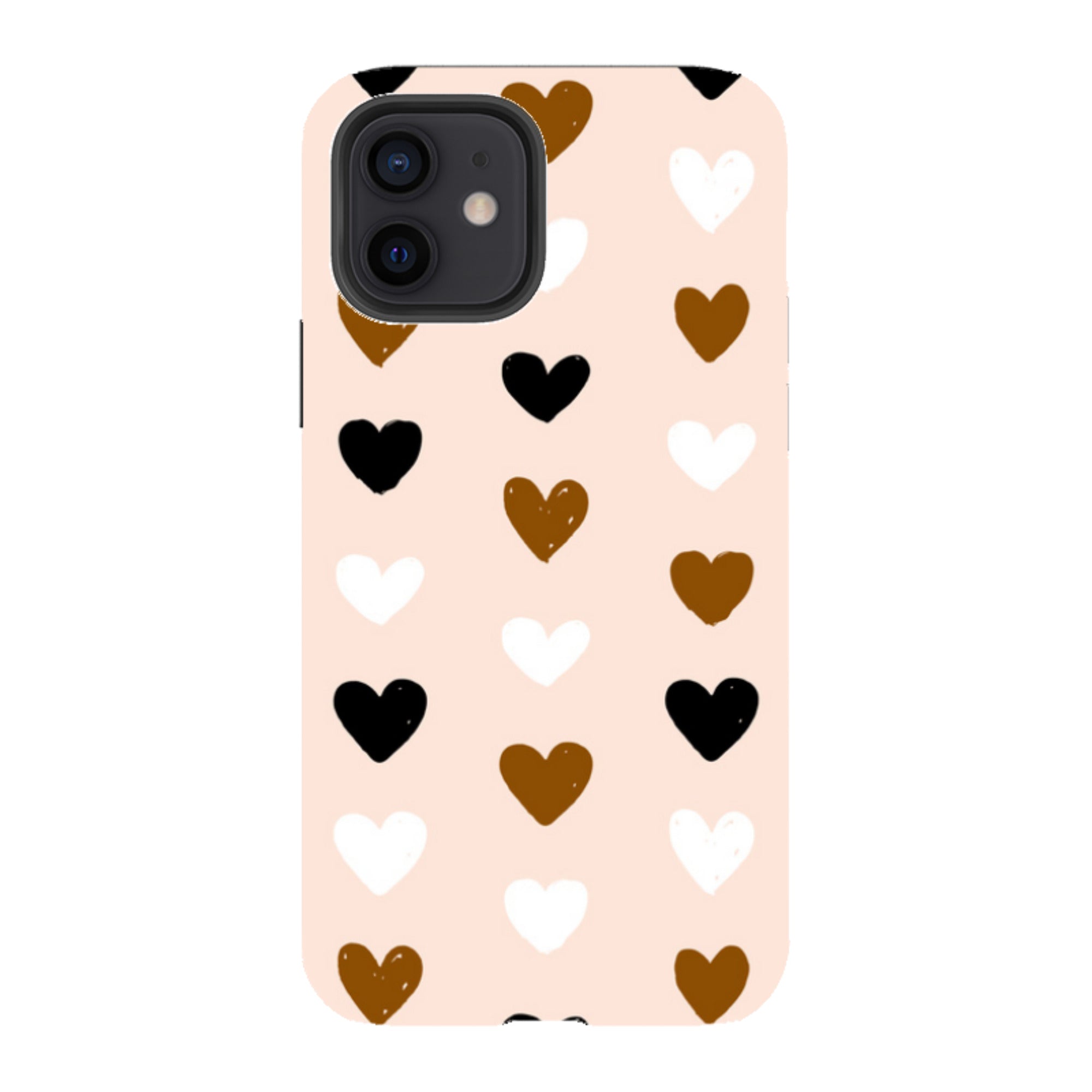 iPhone Tough Case - Hearts Pale