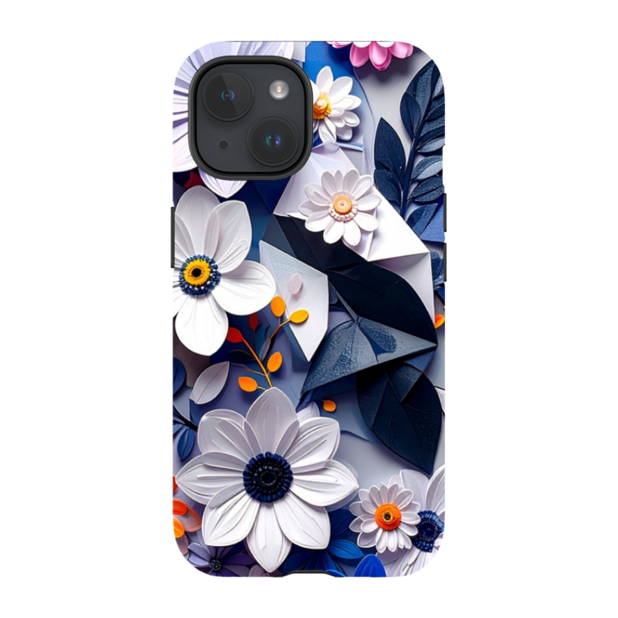 iPhone Tough Case - Summer Blue Florals