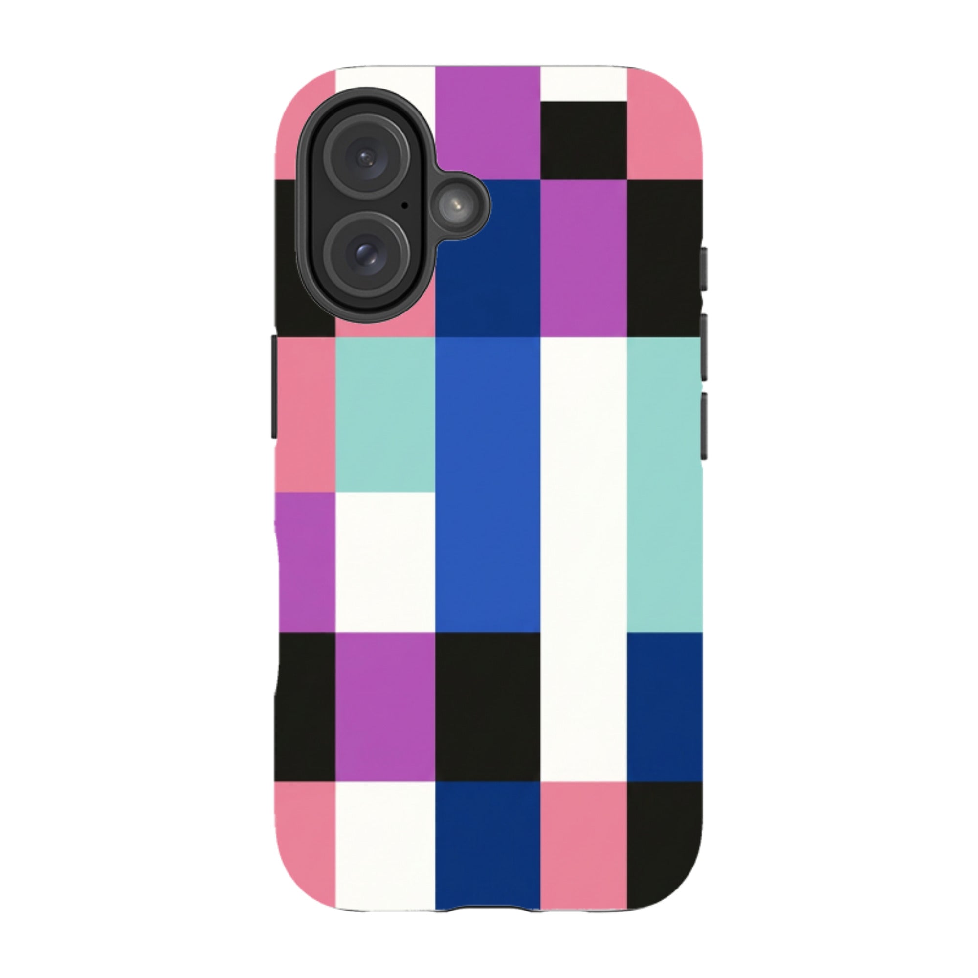 iPhone MagSafe Tough Case - Pastel Cyberpunk Checkerboard