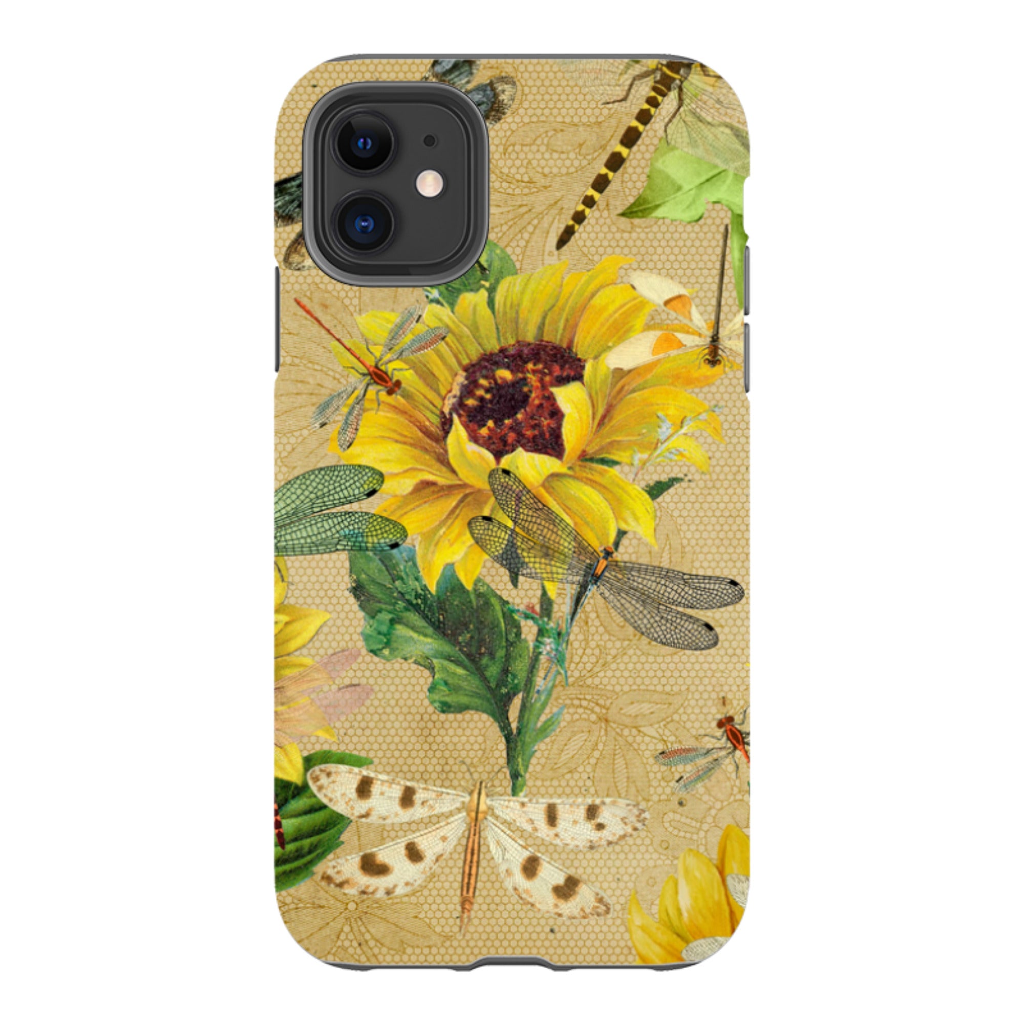 iPhone Tough Case - Dragonflies And Sunflowers
