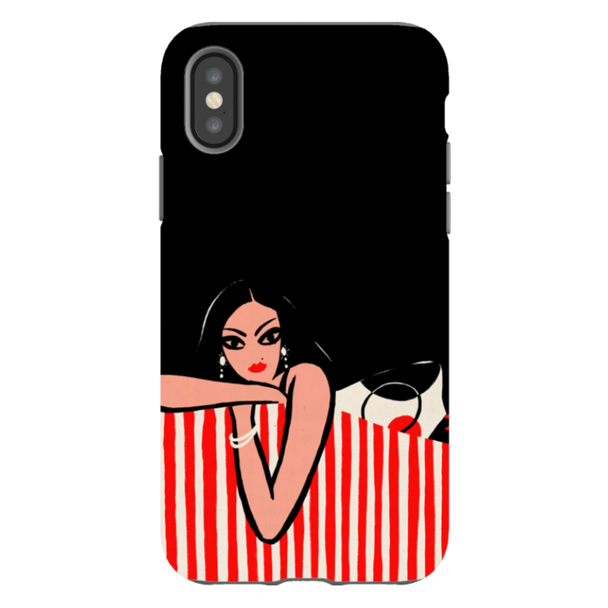 iPhone Tough Case - Red Stripe Sofa