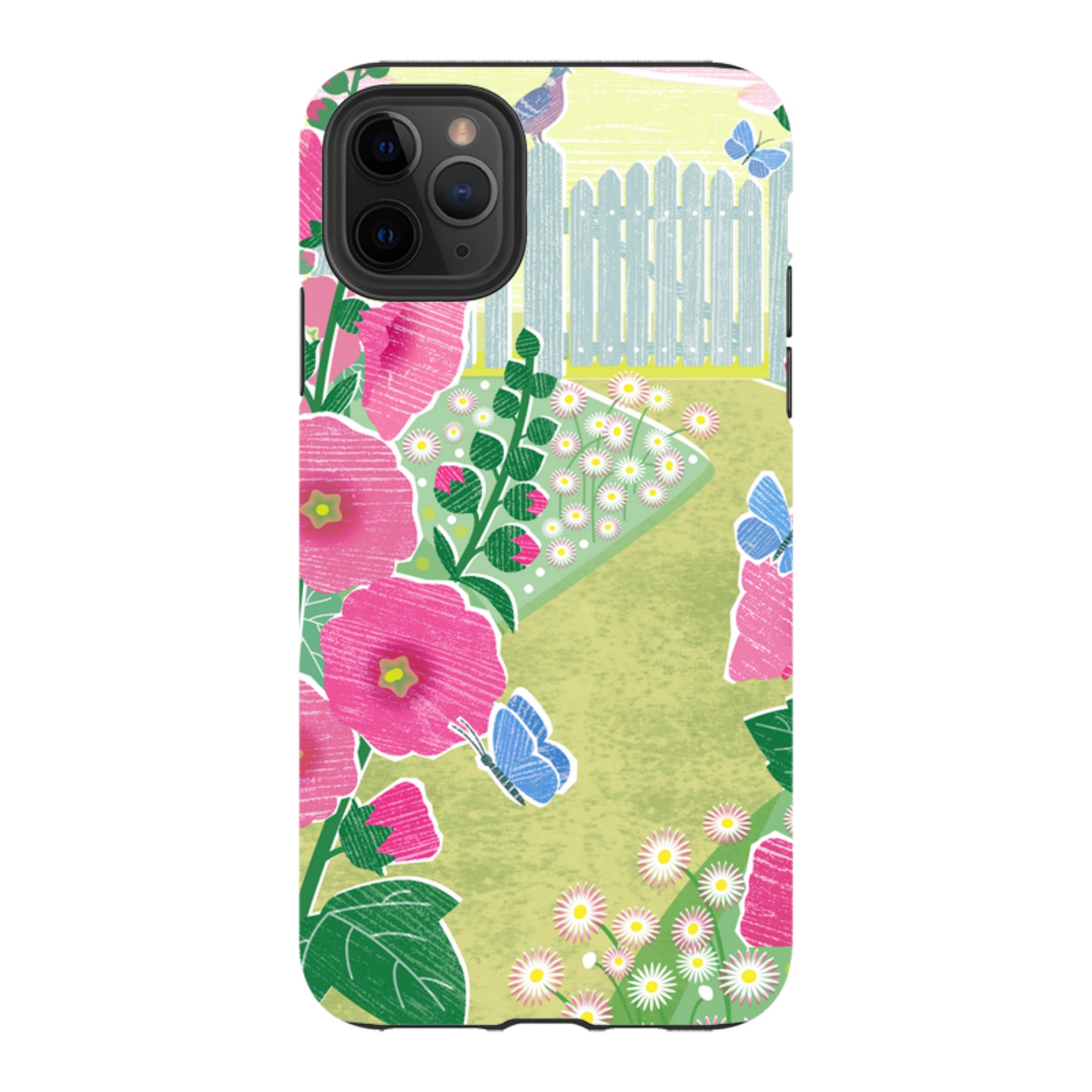 iPhone Tough Case - Hollyhocks By Liane Payne