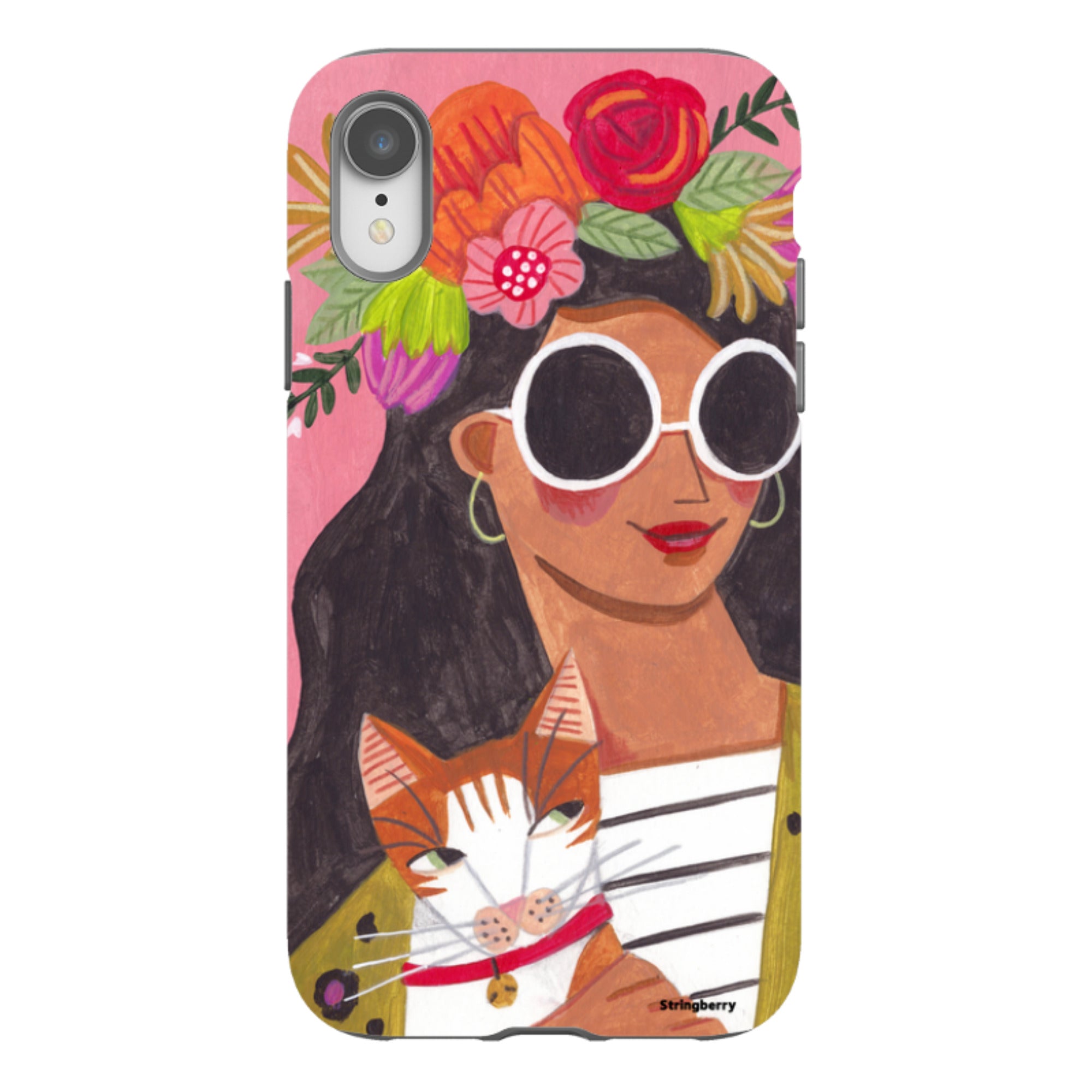 iPhone Tough Case - Woman & Cat By Caroline Bonne Muller