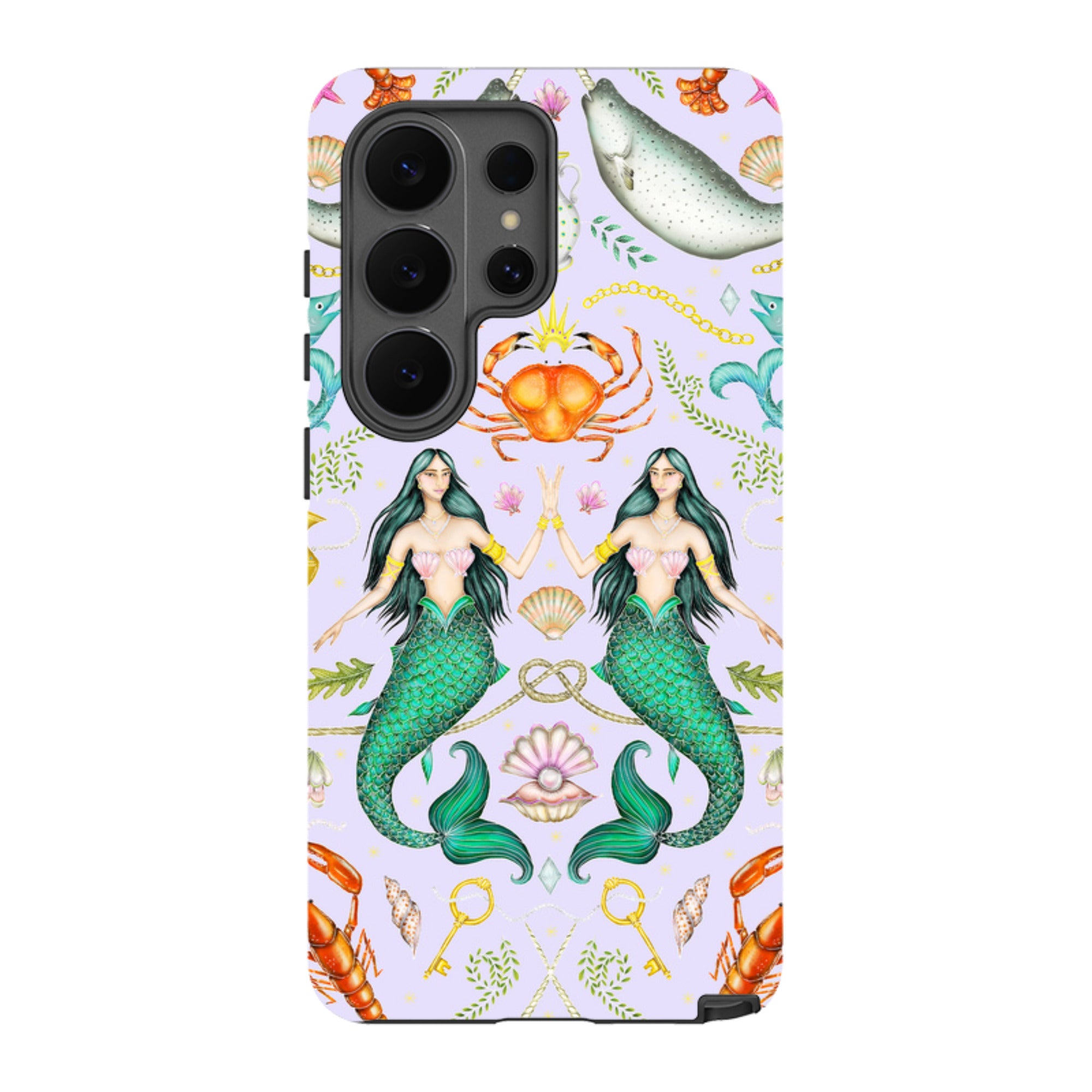 Samsung Tough Case - Tritons Treasure Lilac By Catherine Rowe
