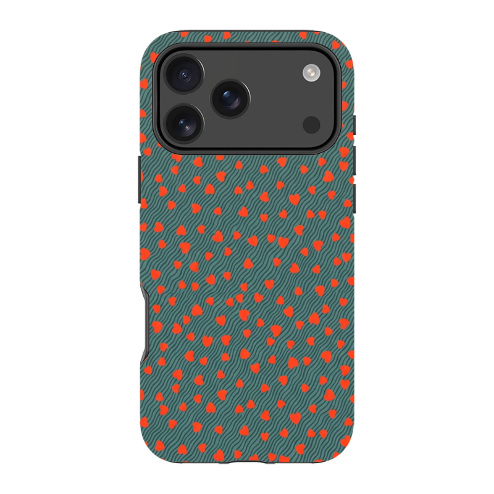 iPhone Tough Case - Red Hearts