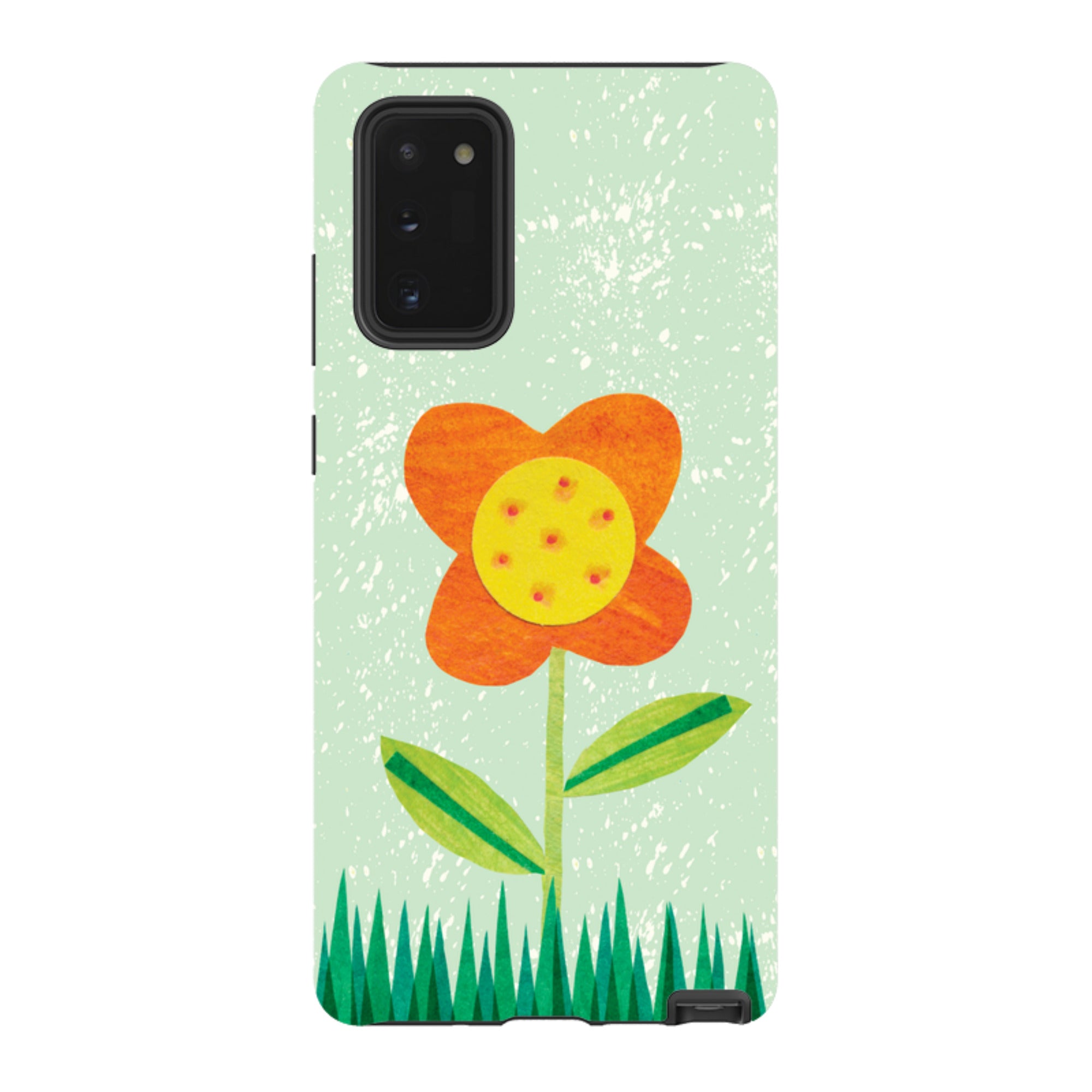 Samsung Tough Case - Orange Flower By Tracey English