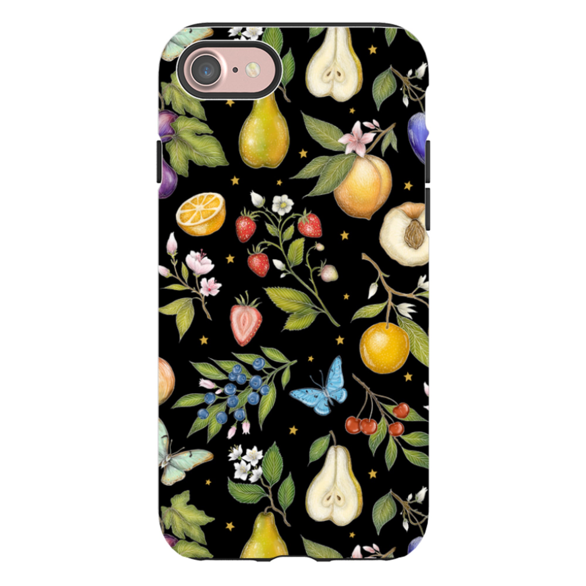 iPhone Tough Case - Black Fruits By Catherine Rowe