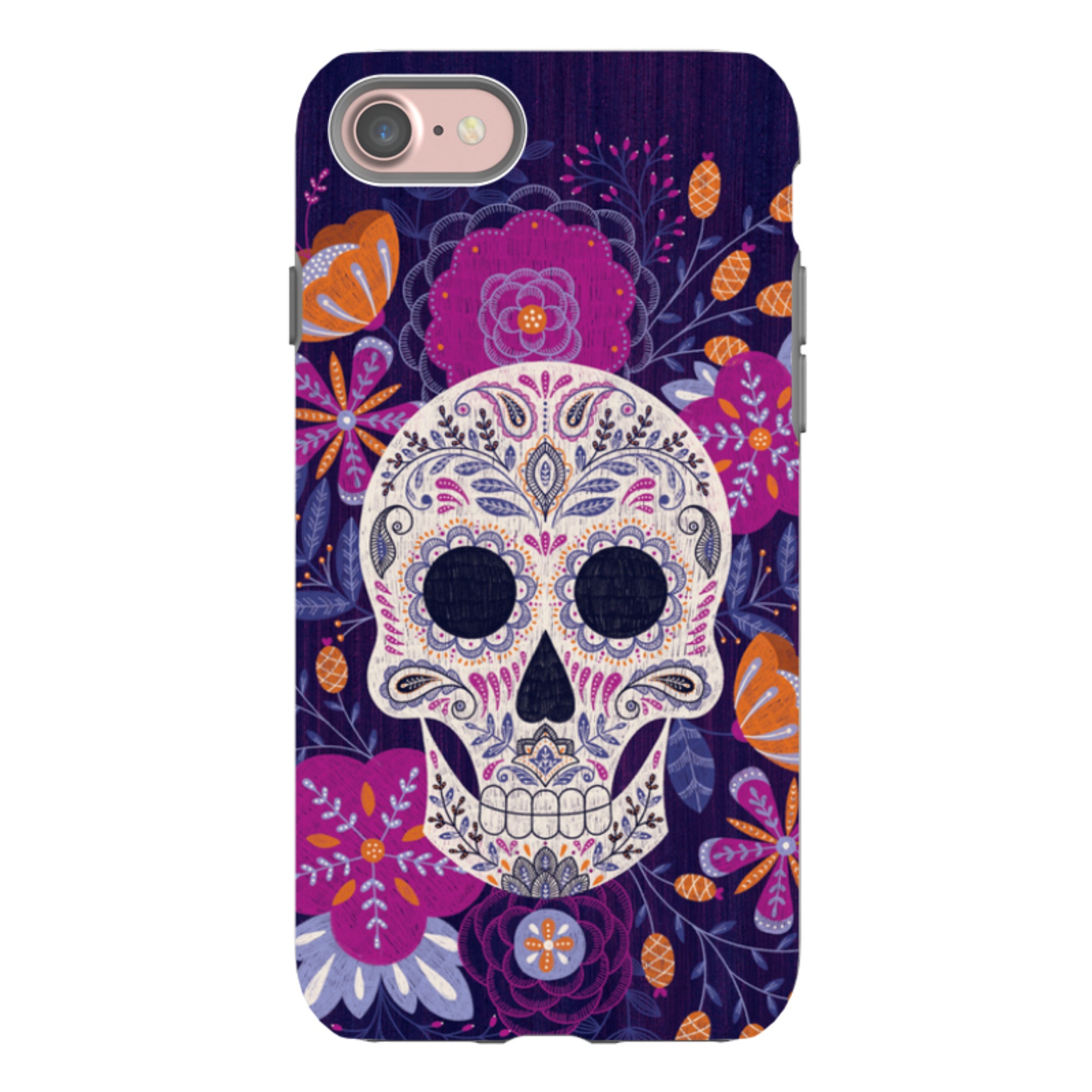 iPhone Tough Case - Sugar Skull By Jenny Zemanek
