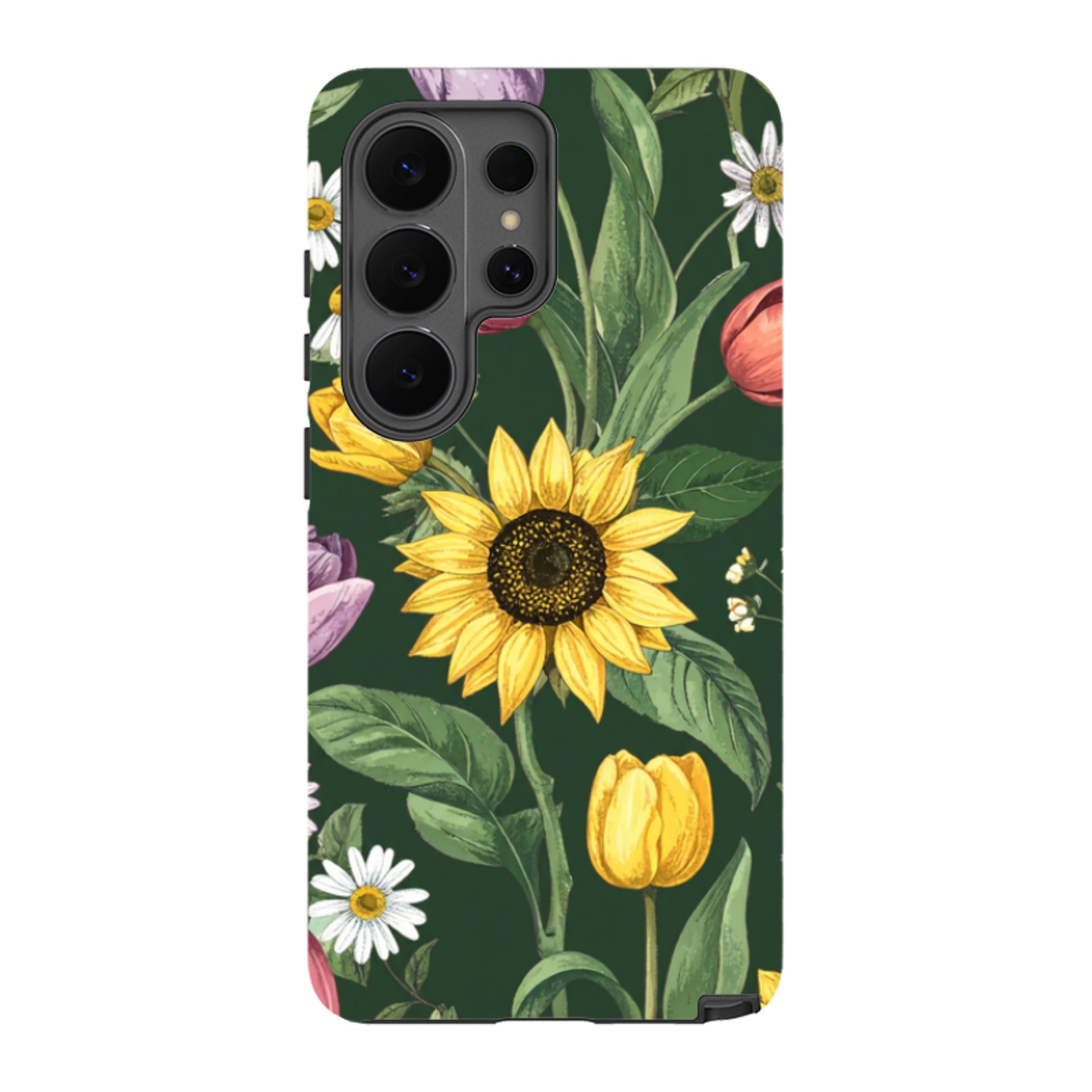 Samsung Tough  Case - Green Sunflowers