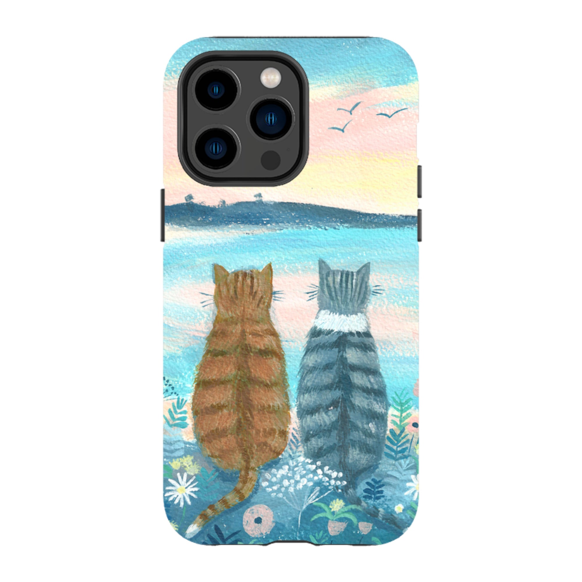iPhone MagSafe Tough Case - Sunset Cats 2 By Mary Stubberfield