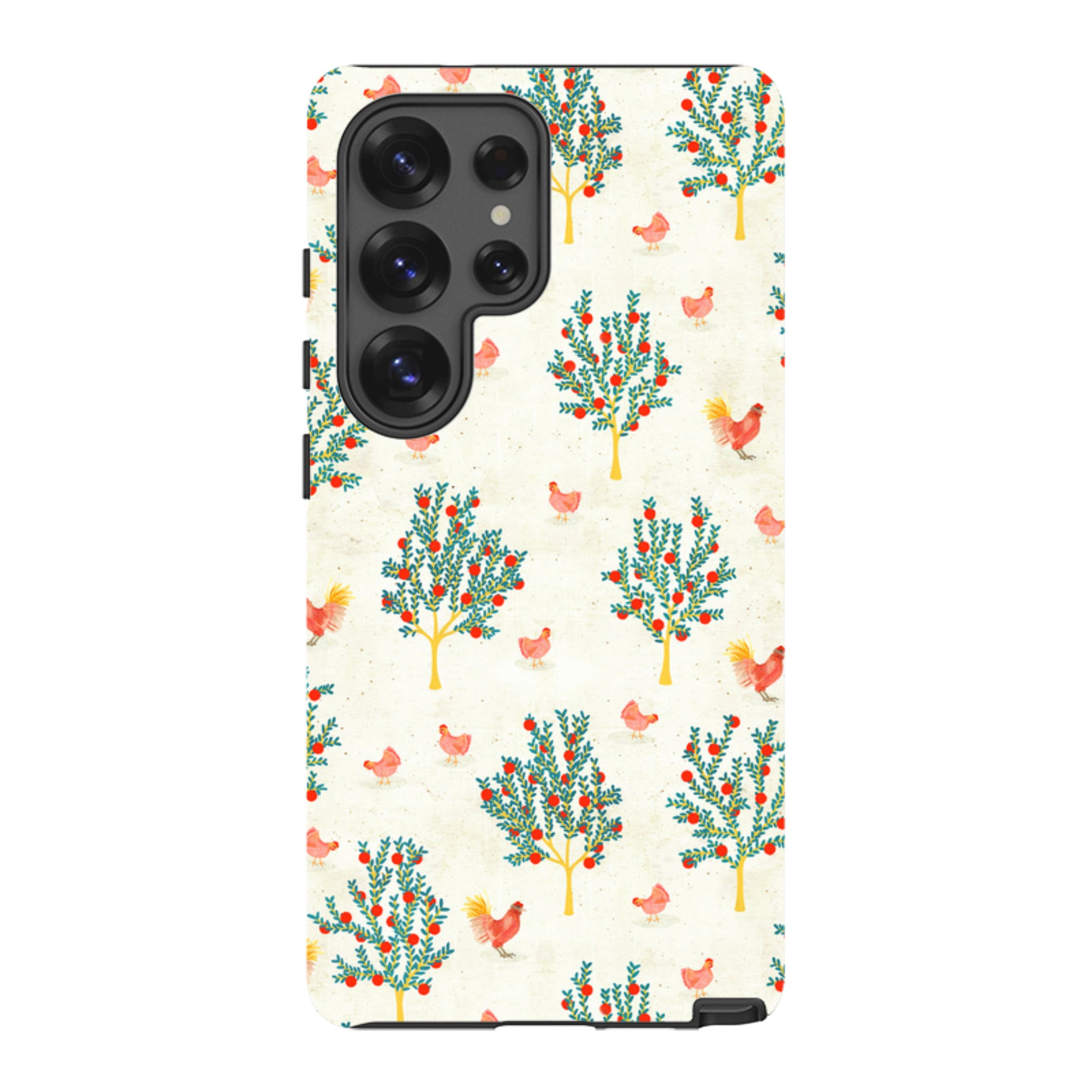 Samsung Tough Case - Apple Trees And Chickens Cream By Katherine Quinn