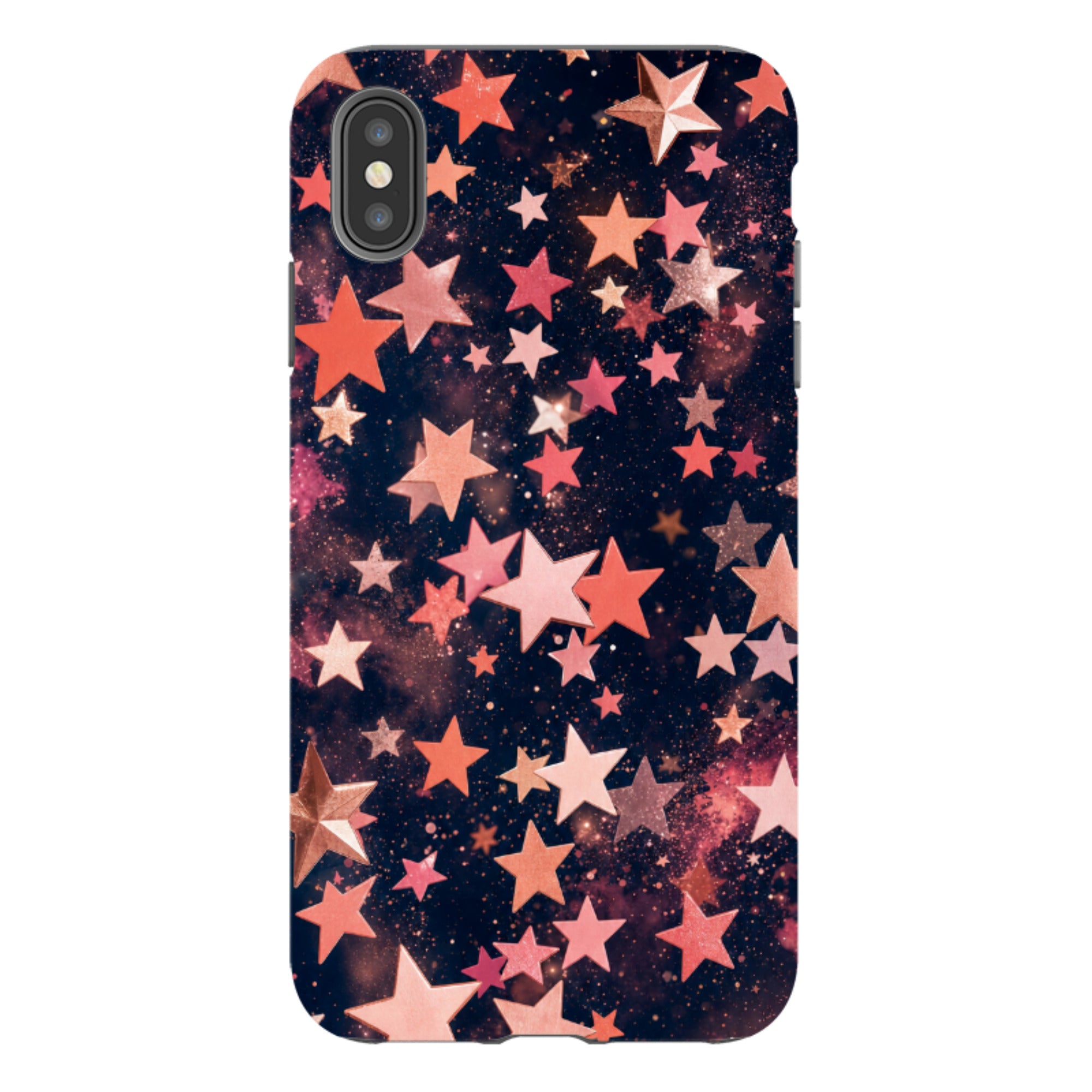 iPhone Tough Case - Rose Gold Galaxy Star