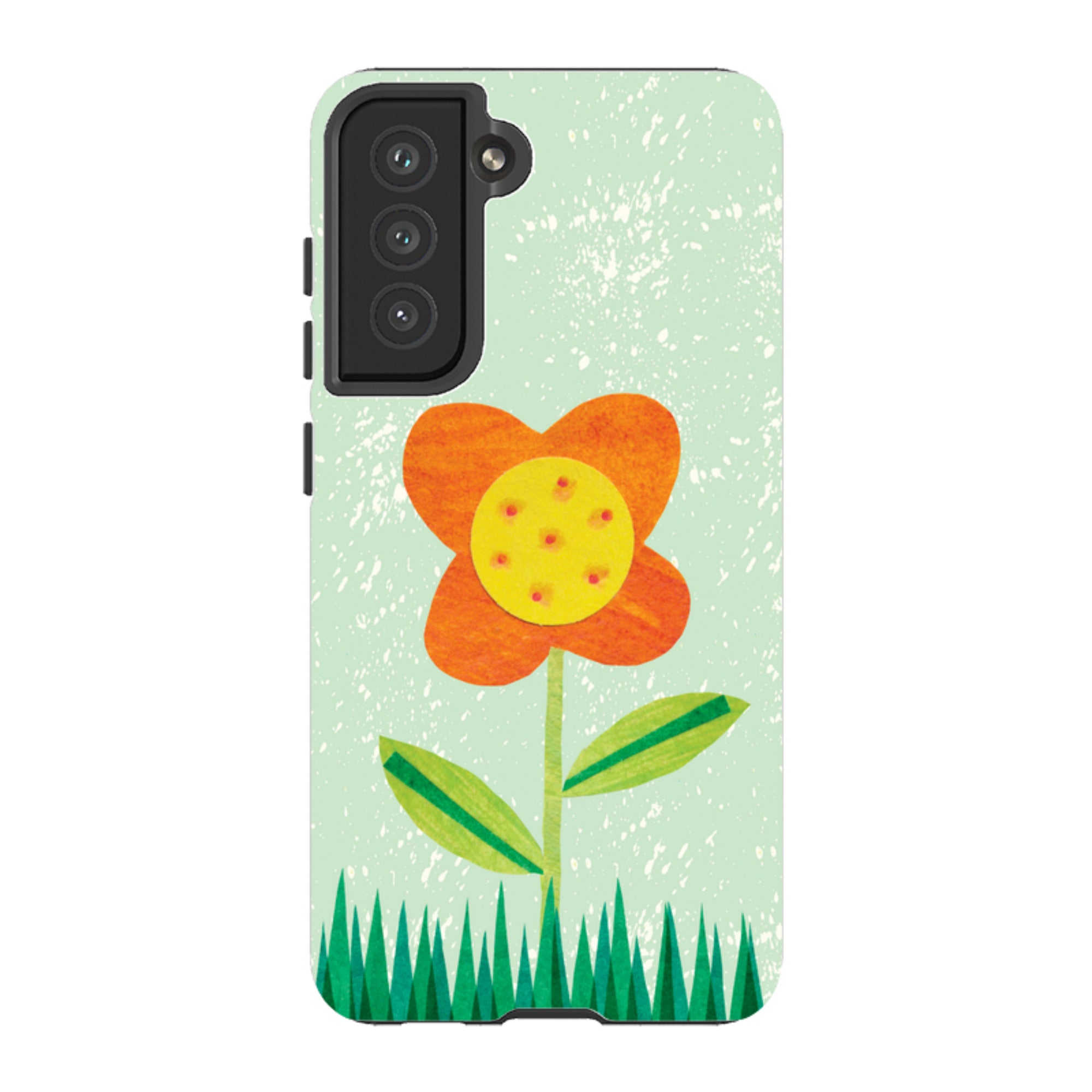 Samsung Tough Case - Orange Flower By Tracey English