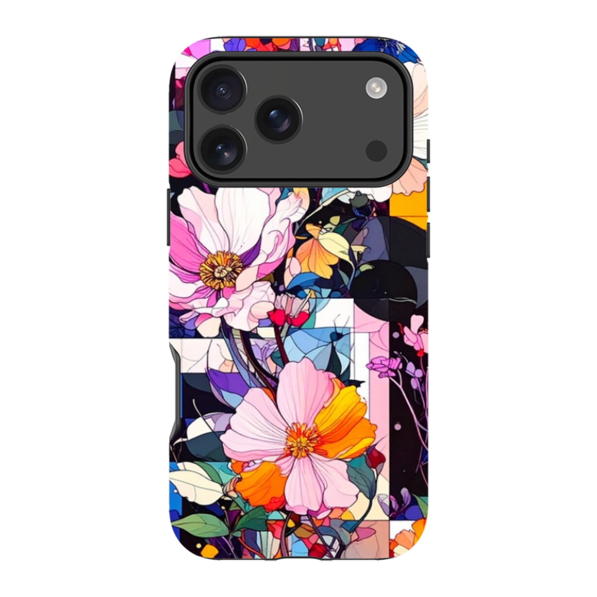iPhone Tough Case - Block Floral