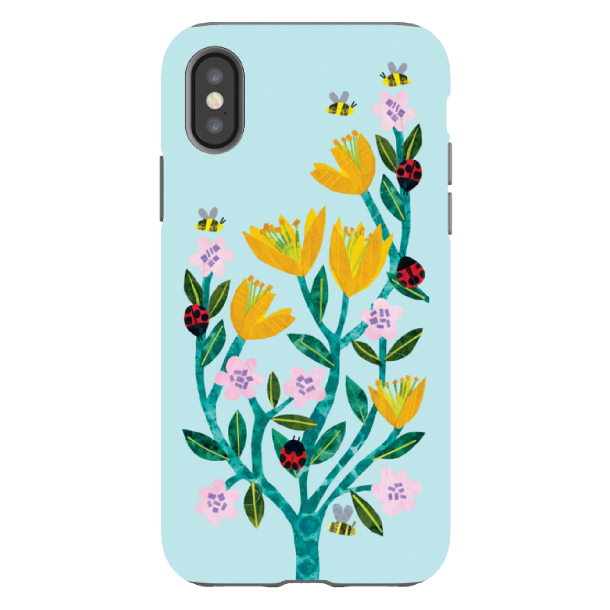 iPhone Tough Case - Blossoms And Ladybirds By Tracey English