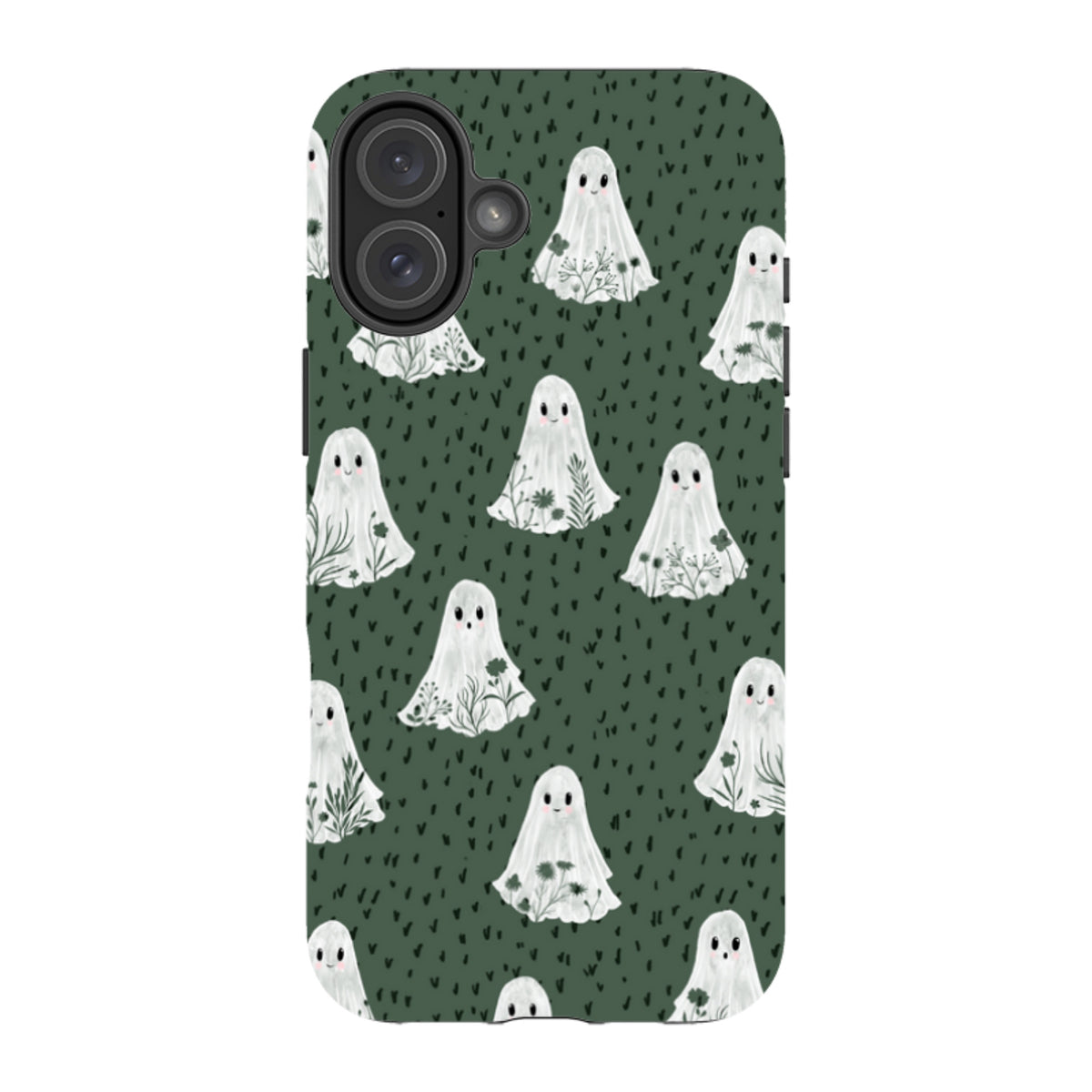 iPhone Tough Case - Floral Ghosts - Pine By Katherine Quinn