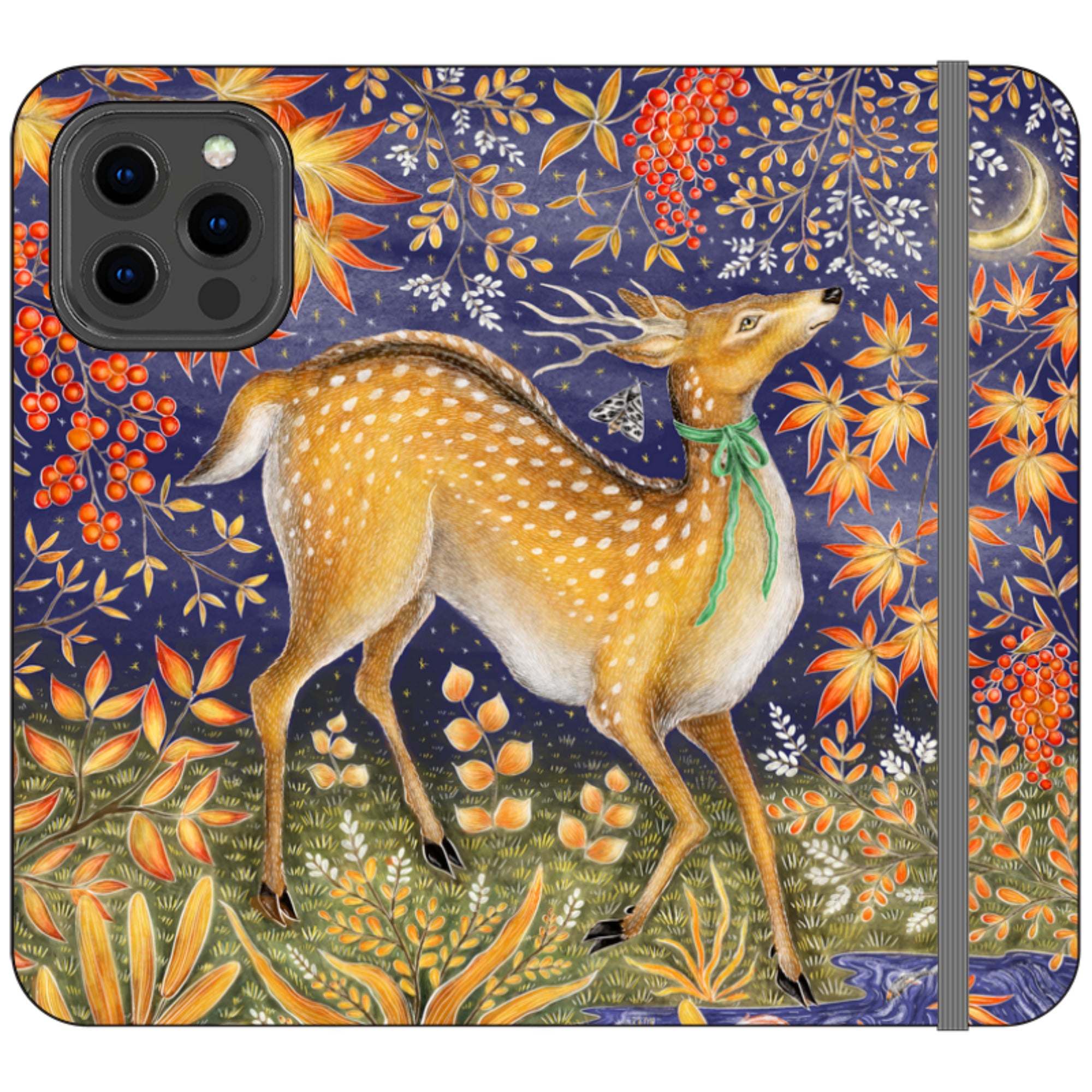 Autumn Deer Wallet Case By Catherine Rowe