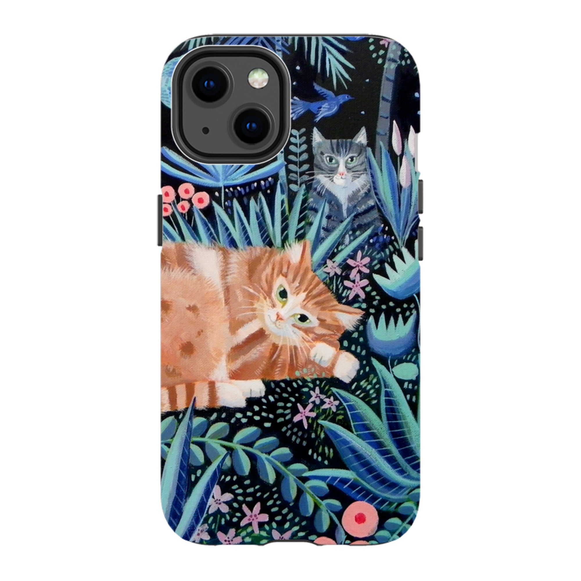 iPhone Tough Case - Night Cats By Mary Stubberfield