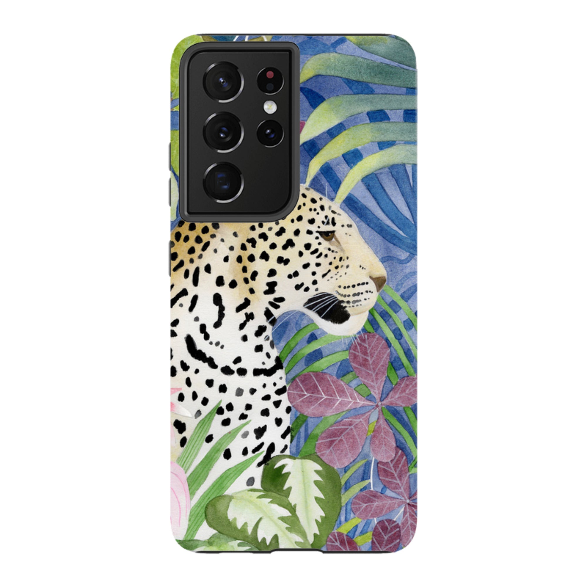 Samsung Tough Case - Blue Jungle Leopard By Bex Parkin