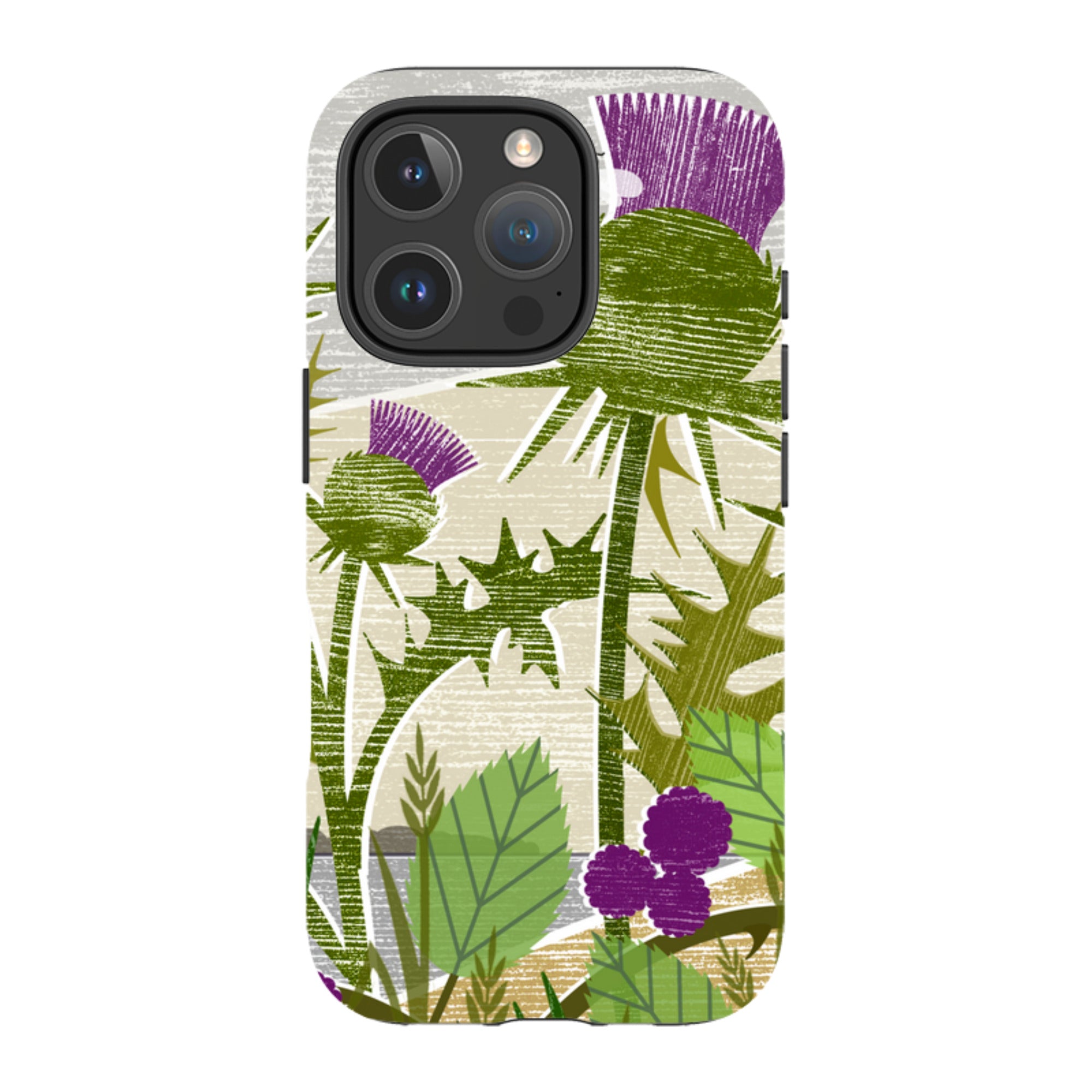 iPhone Tough Case - Purple Thistle By Liane Payne