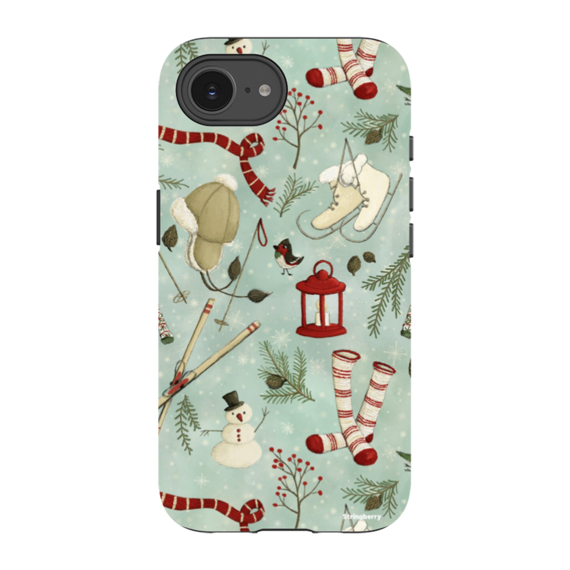 iPhone Tough Case - Winter Pattern By Maja Lindberg
