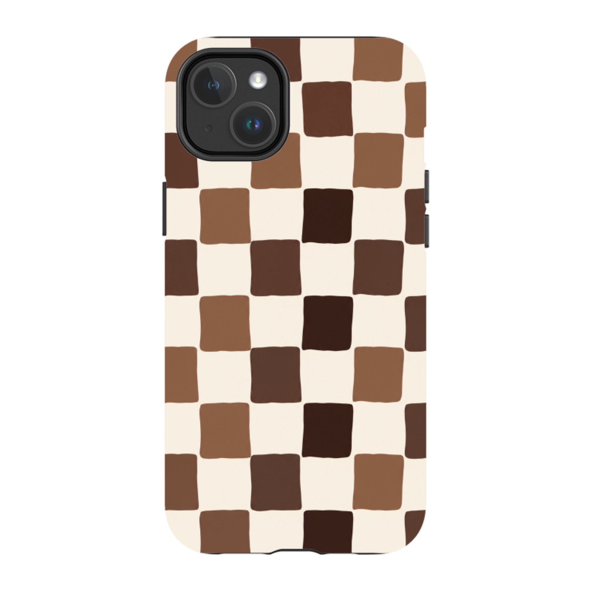 iPhone MagSafe Tough Case - Brown Checkerboard