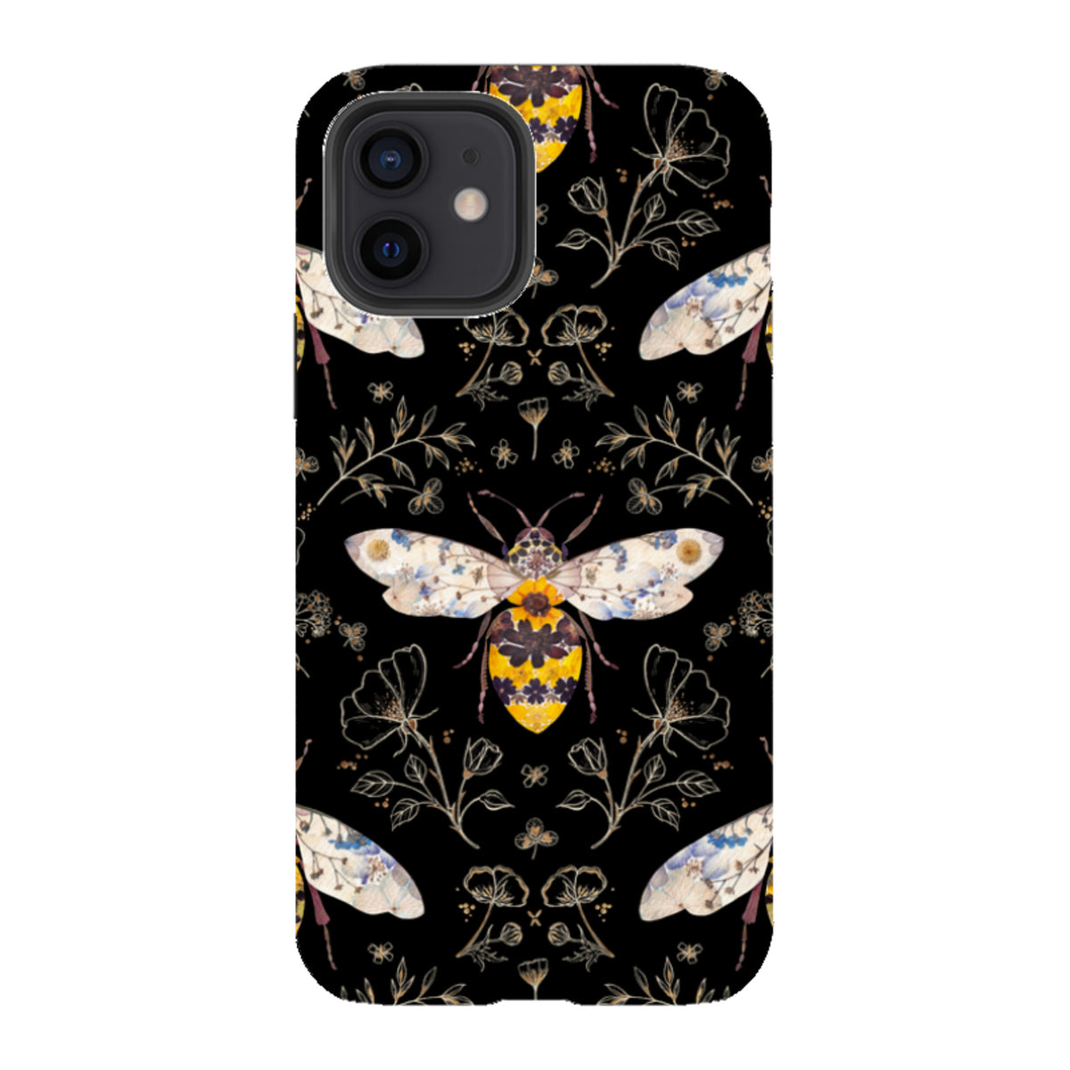 iPhone Tough Case - Midnight Bumble Bee By Helen Ahpornsiri
