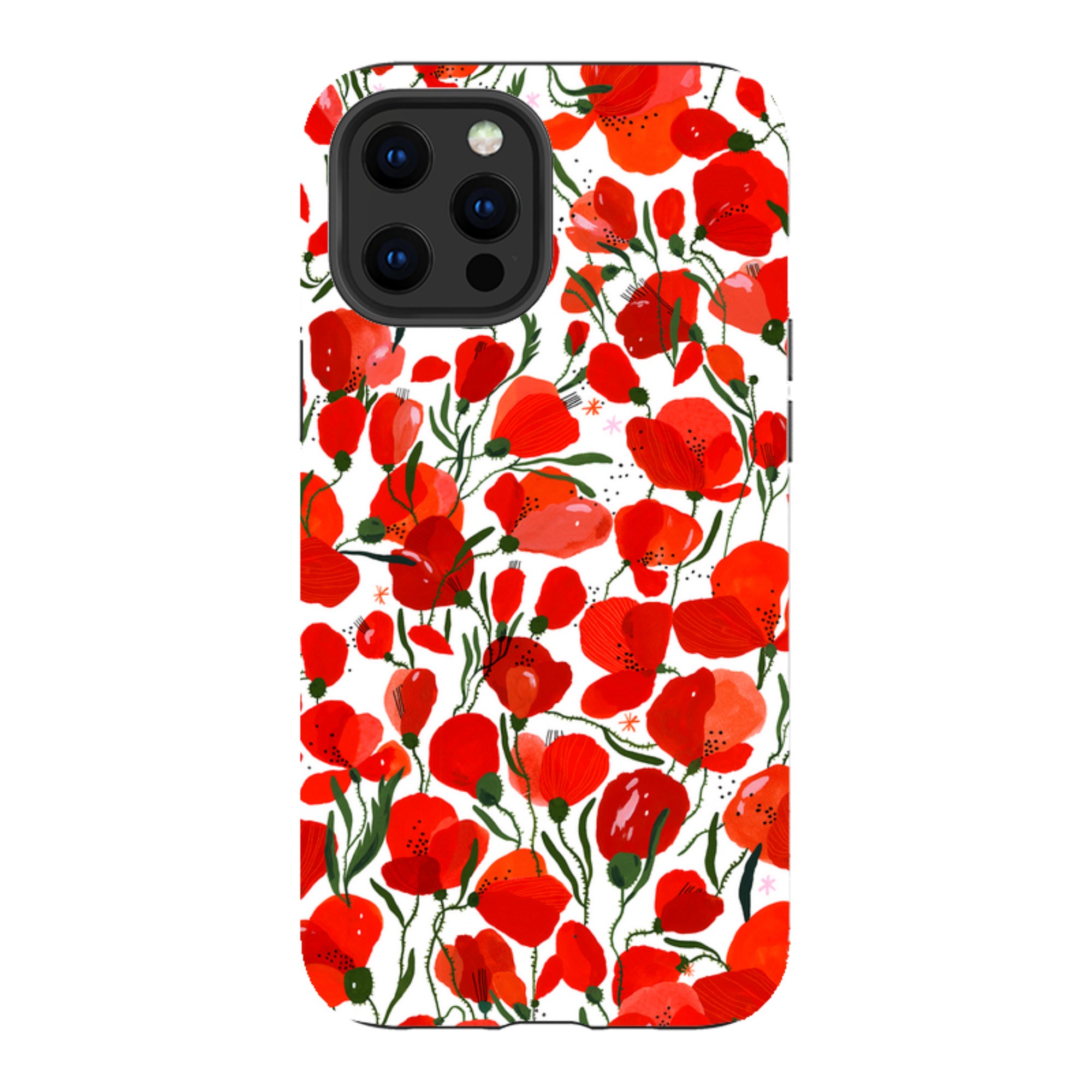 iPhone Tough Case - Poppies Pattern By Madalina Andronic