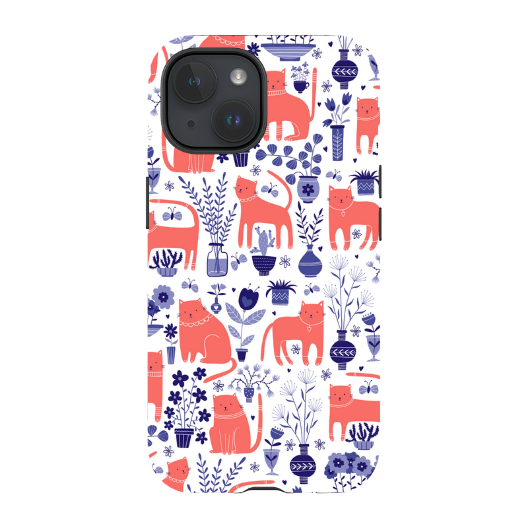 iPhone MagSafe Tough Case -  Coral Cats By Suzy Taylor
