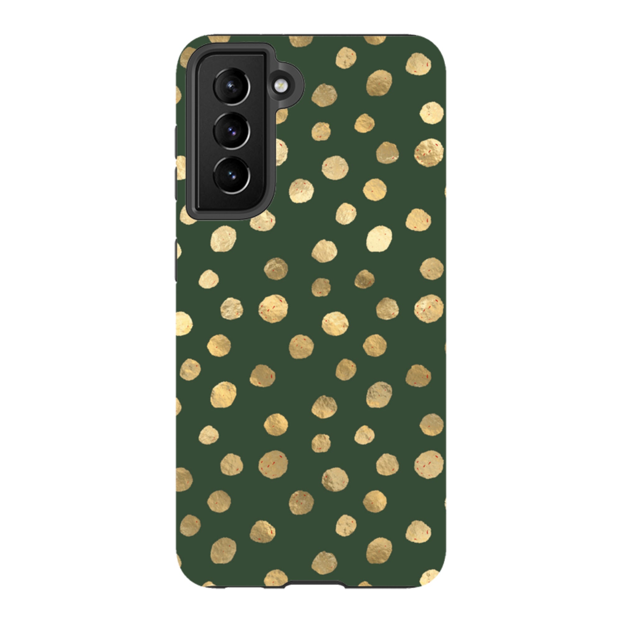 Samsung Tough Case - Green and Gold Dots