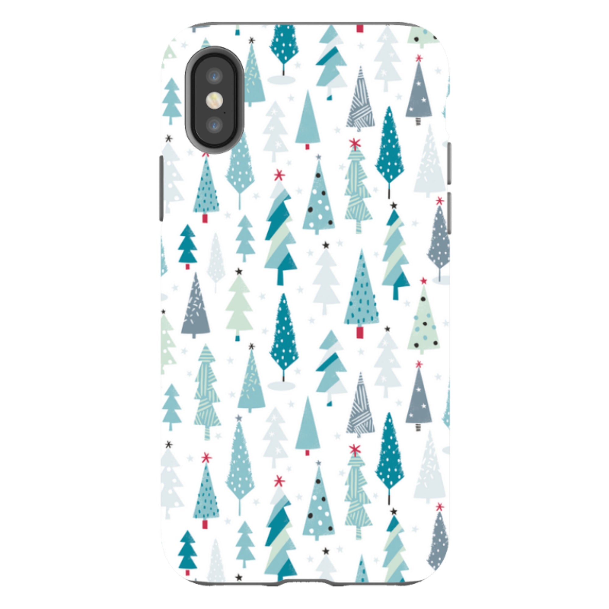 iPhone Tough Case - Little Xmas Trees By Ali Brookes