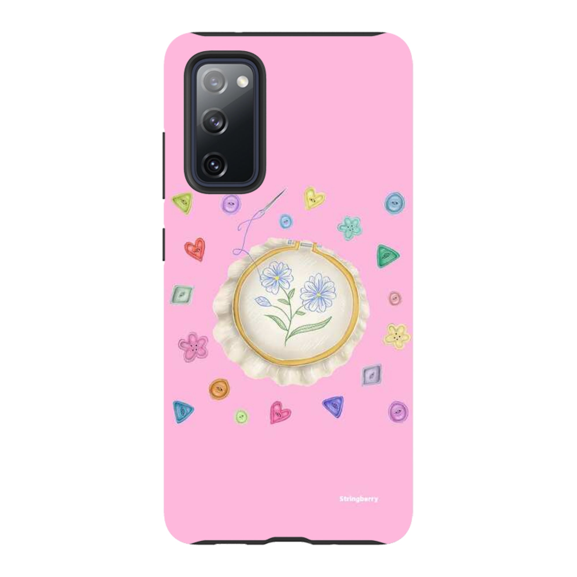Samsung Tough Case - Flower Buttons Needlework By Catherine Rowe