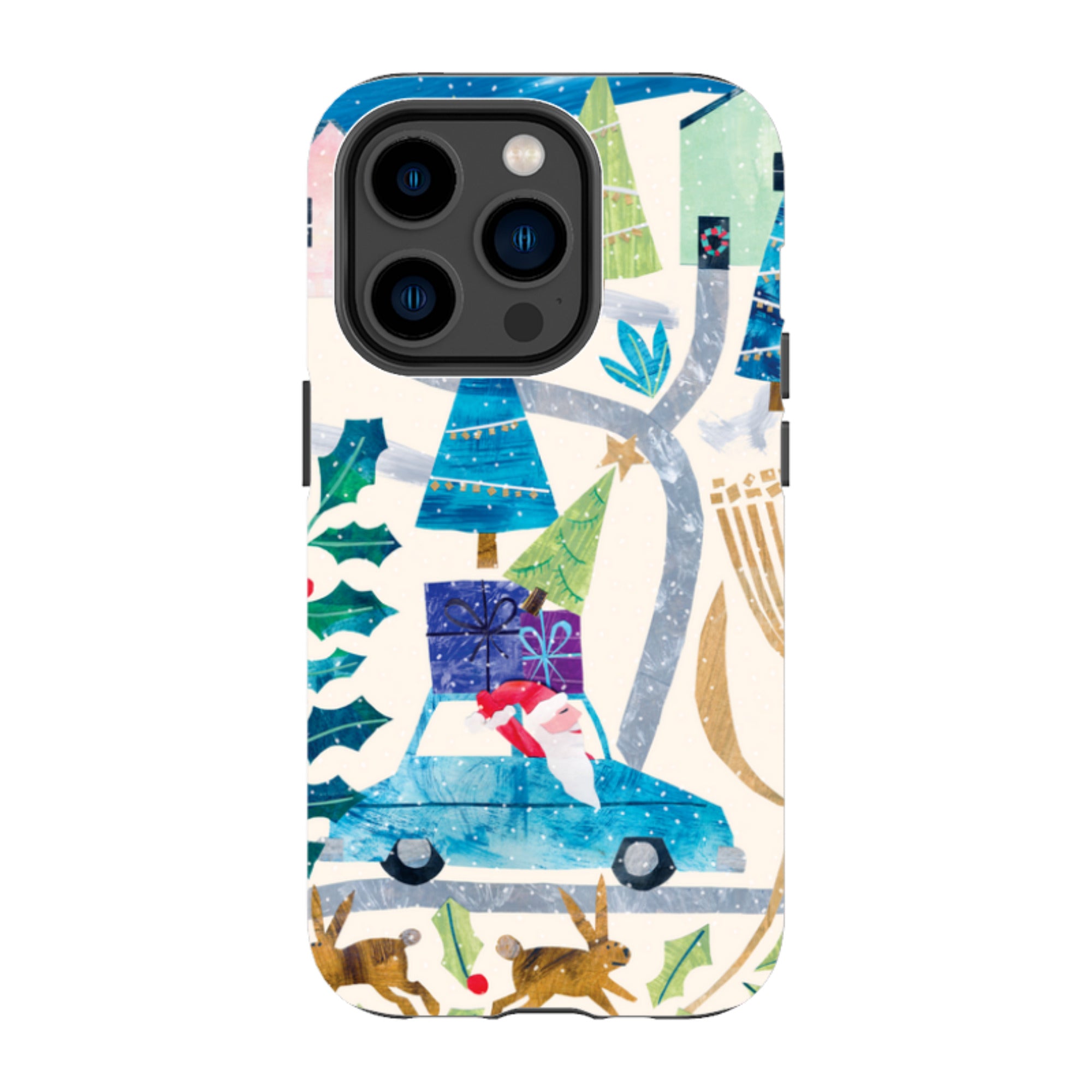 iPhone Tough Case - Santa Driving Home By Tracey English