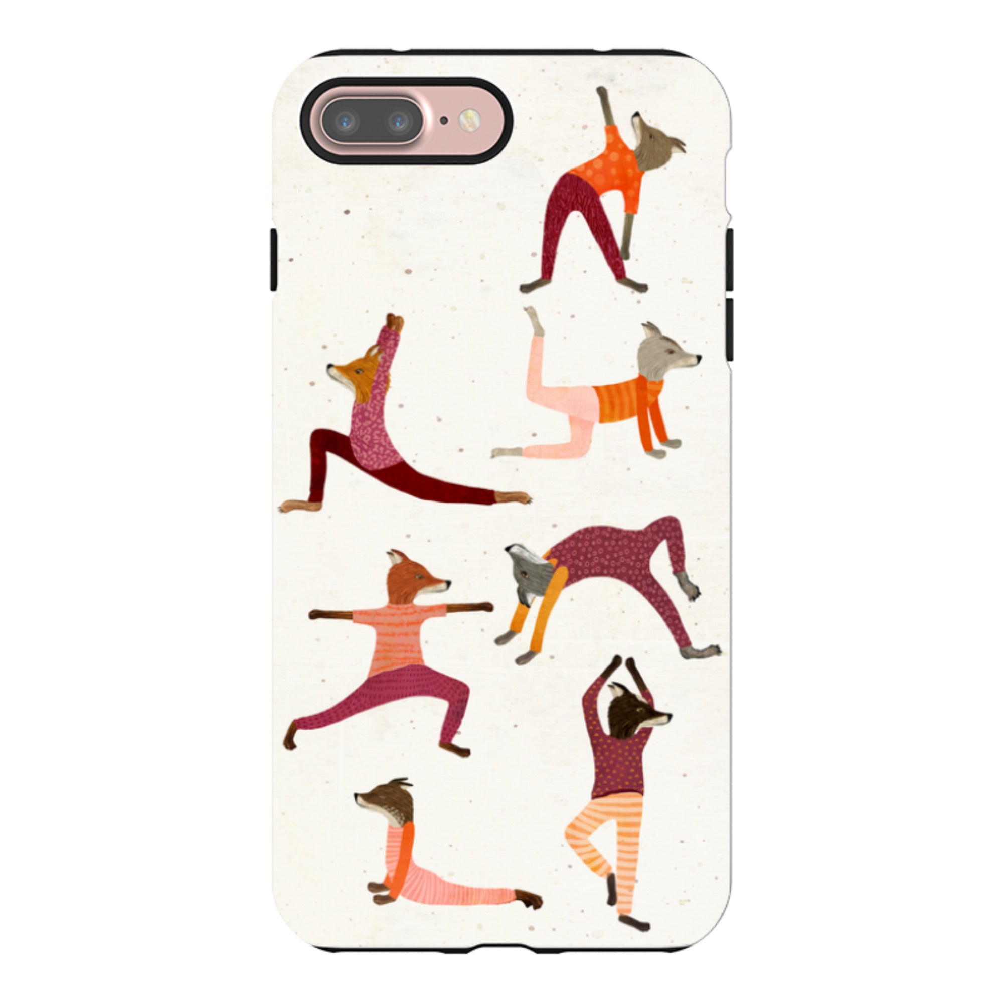 iPhone Tough Case - Fox Yoga By Katherine Quinn