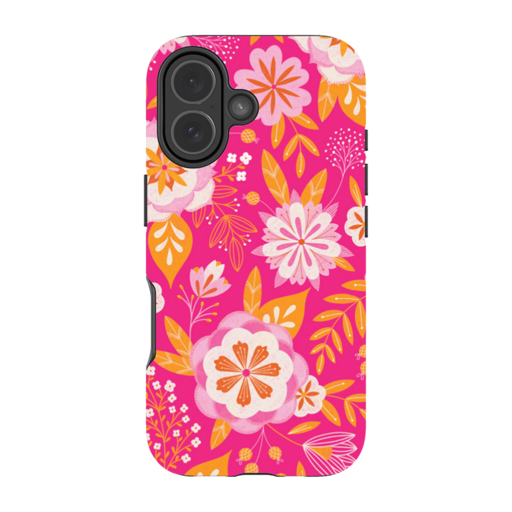iPhone MagSafe Tough Case -  Big Bold Blooms Pink By Jenny Zemanek