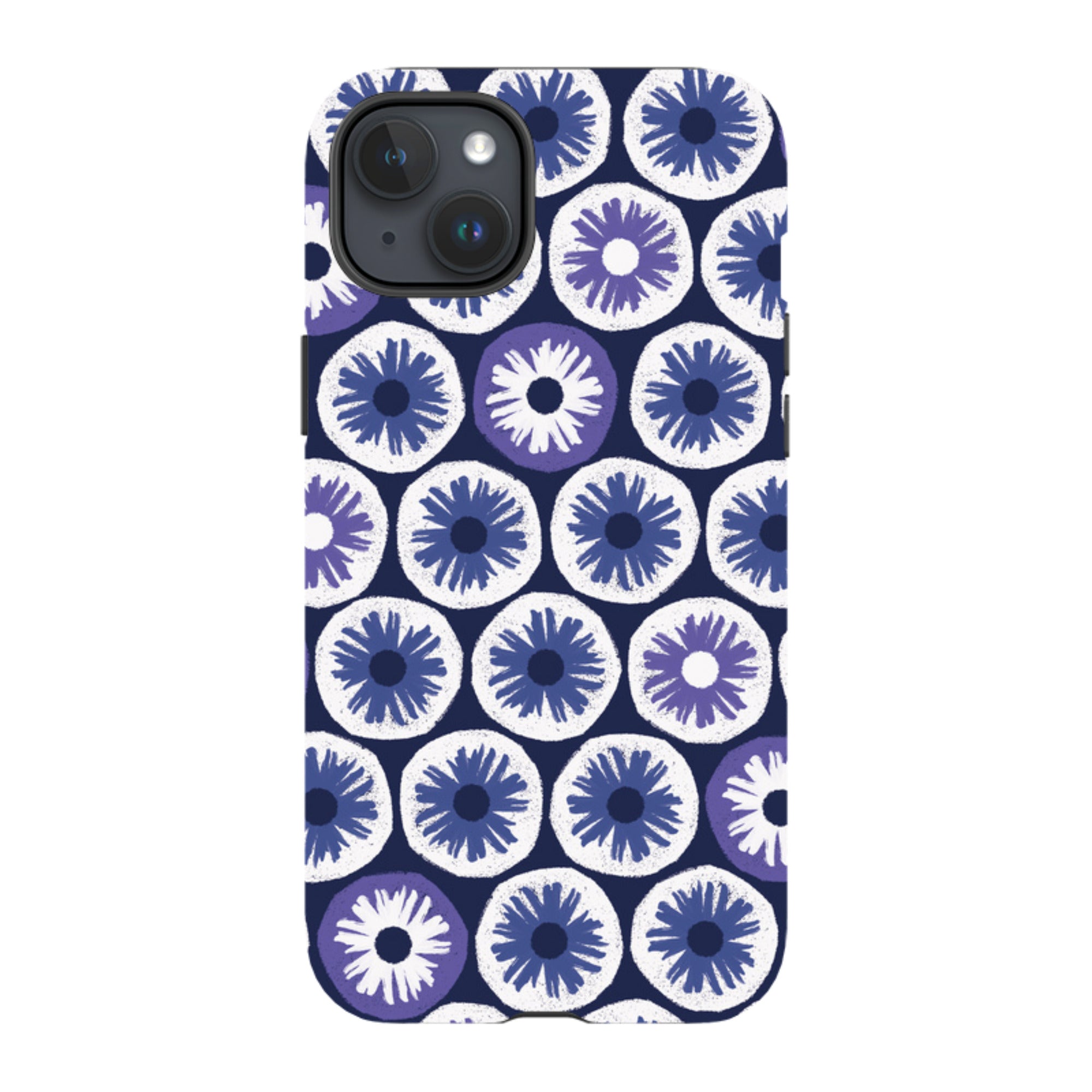 iPhone Tough Case - Penny Flowers Blue By Ali Brookes