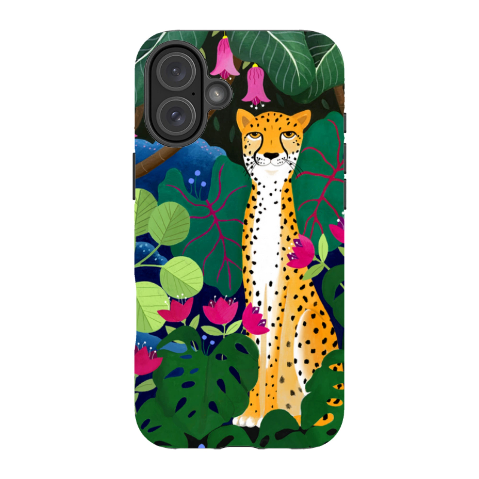 iPhone Tough Case - Cheetah And Monstera By Bex Parkin