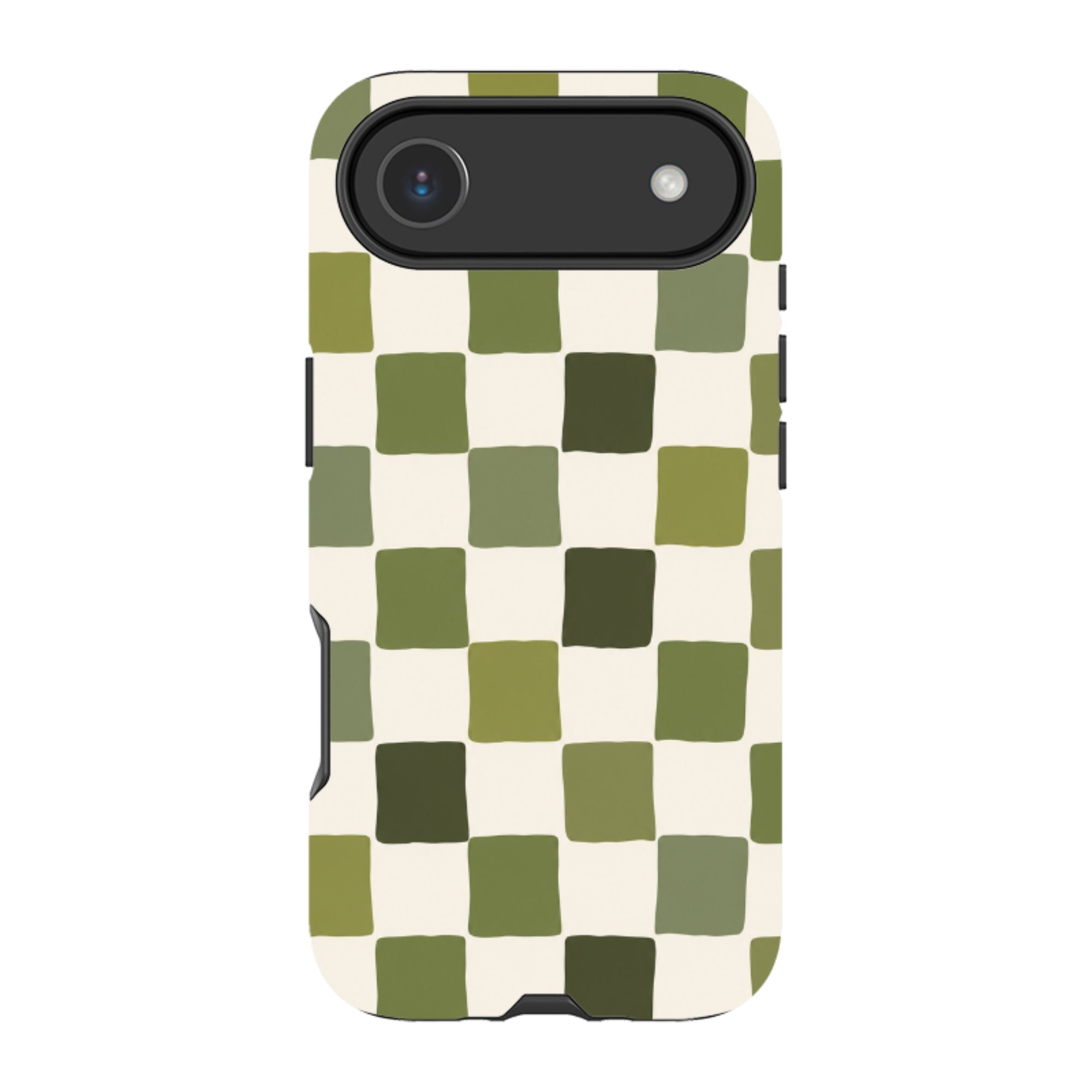 iPhone Tough Case - Green Checkerboard