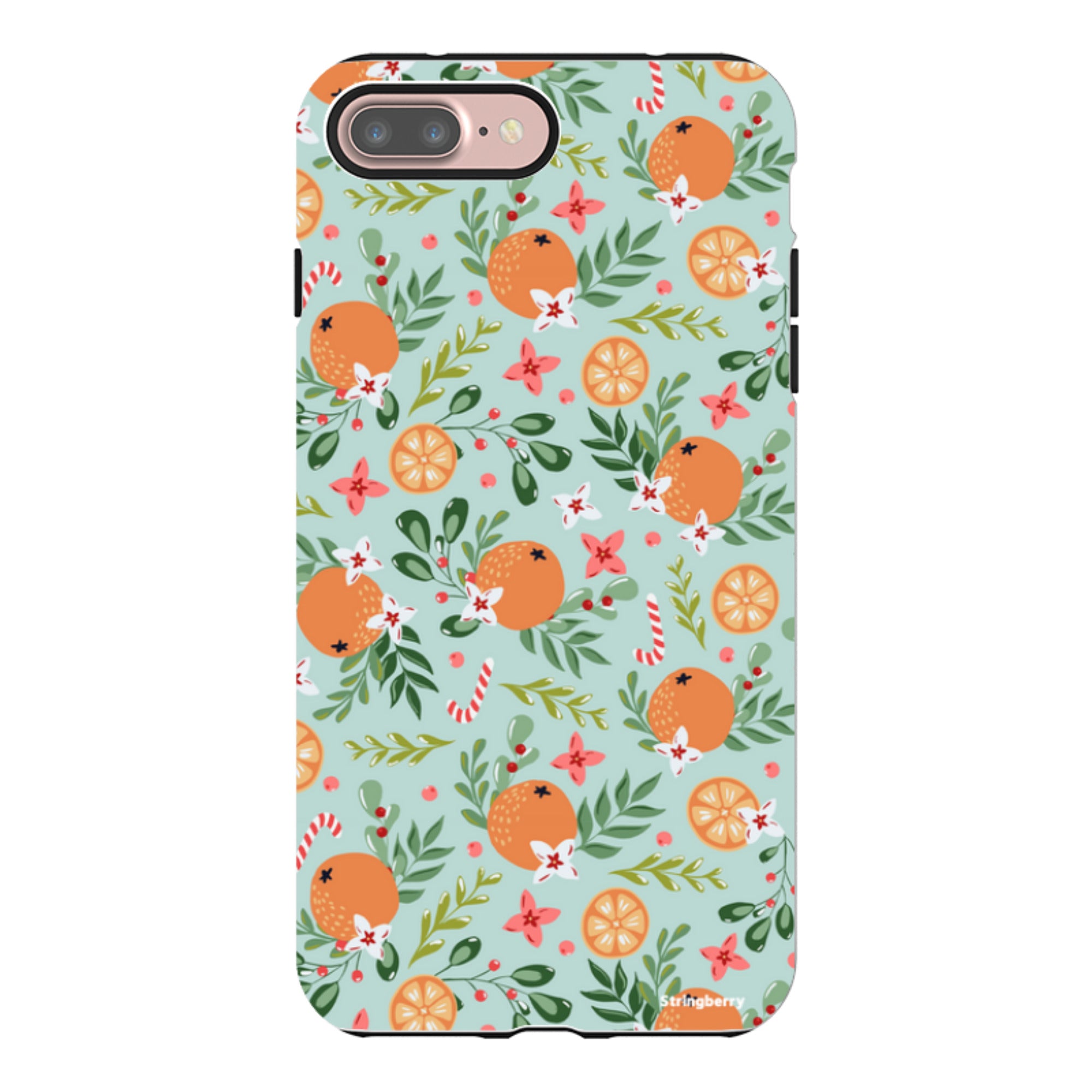 iPhone Tough Case - Oranges and Candy Canes