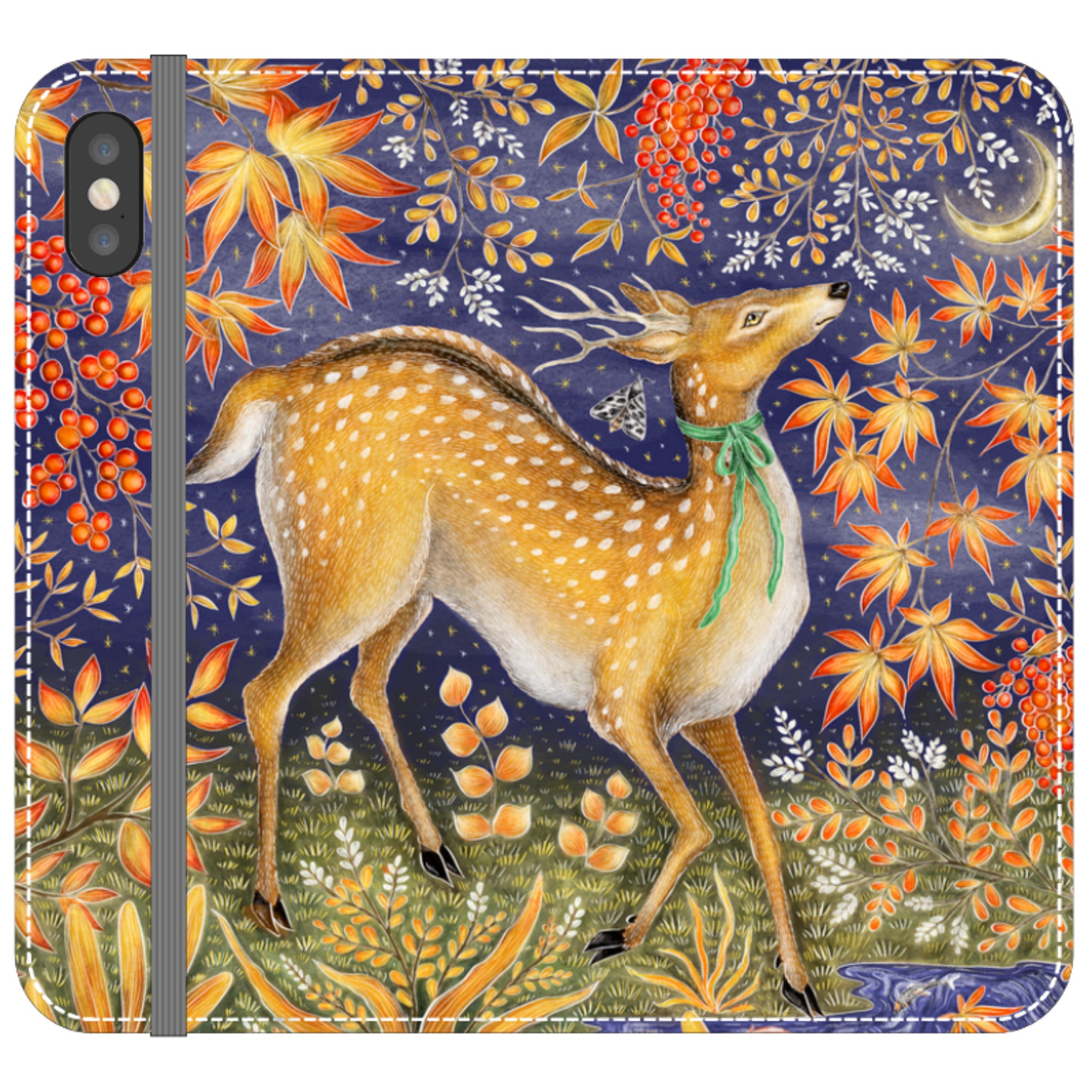 Autumn Deer Wallet Case By Catherine Rowe