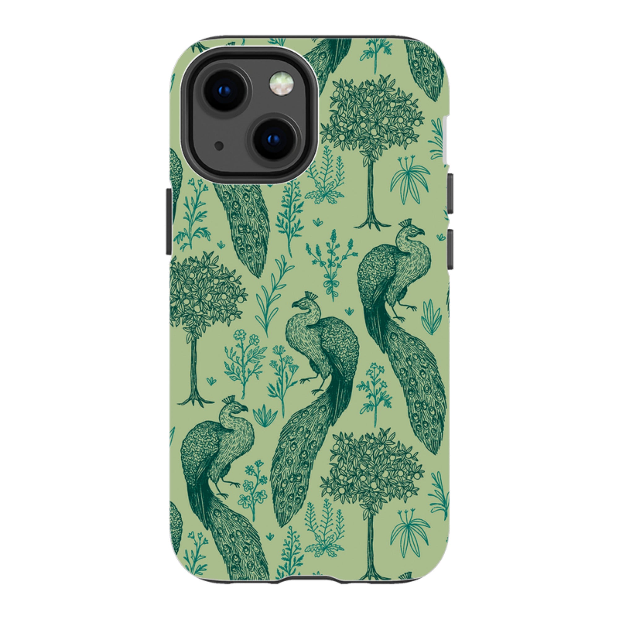 iPhone Tough Case - Peacock Pattern By Anna Stead