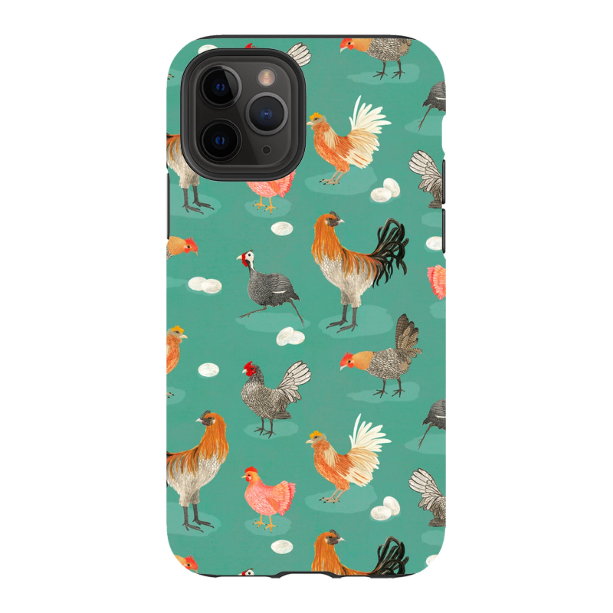 iPhone Tough Case - Chicken Teal By Katherine Quinn