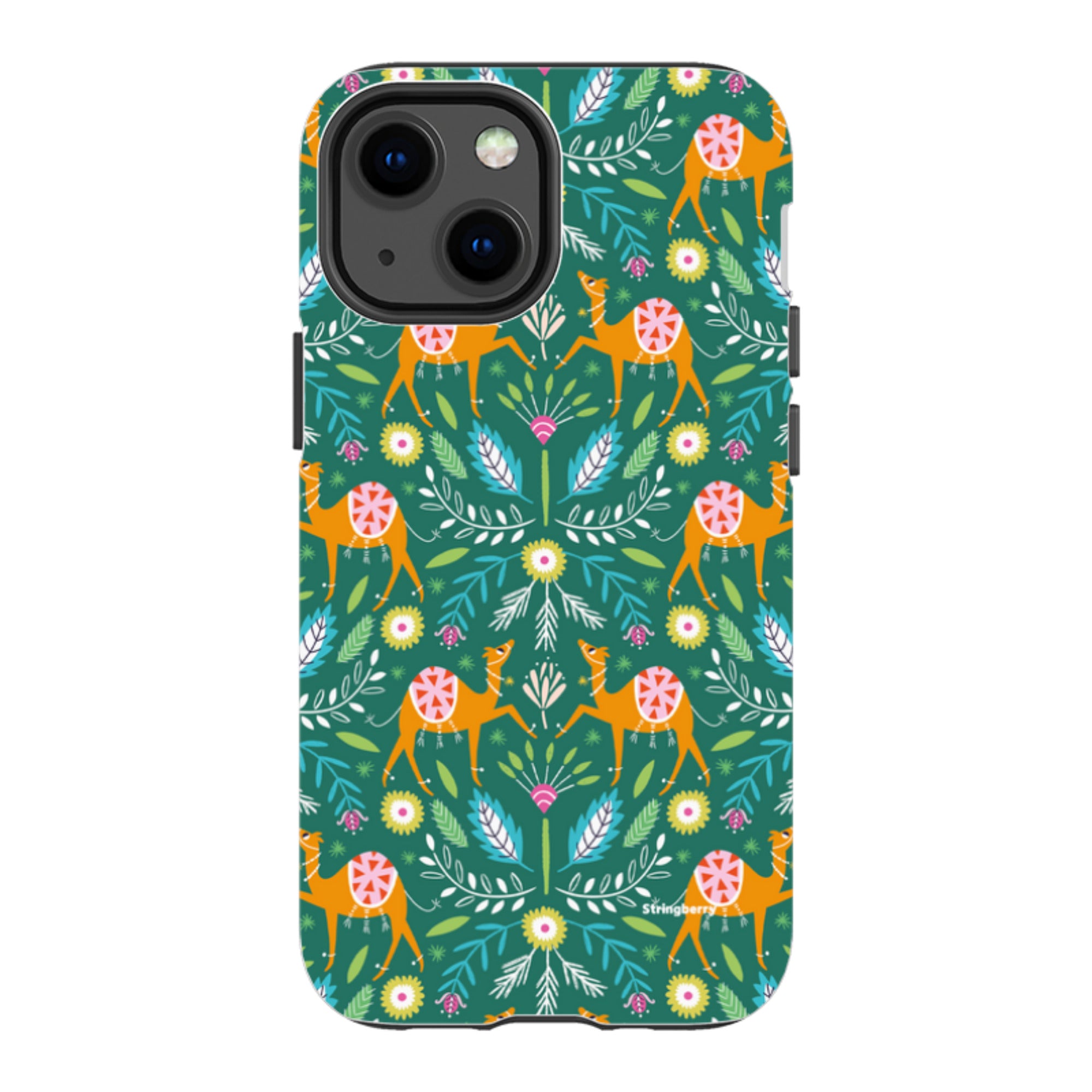 iPhone Tough Case - Camel Damask By Ali Brookes