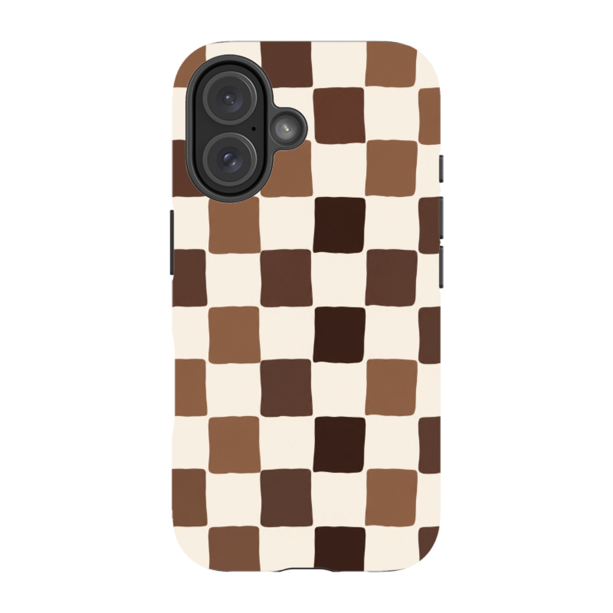 iPhone Tough Case - Brown Checkerboard