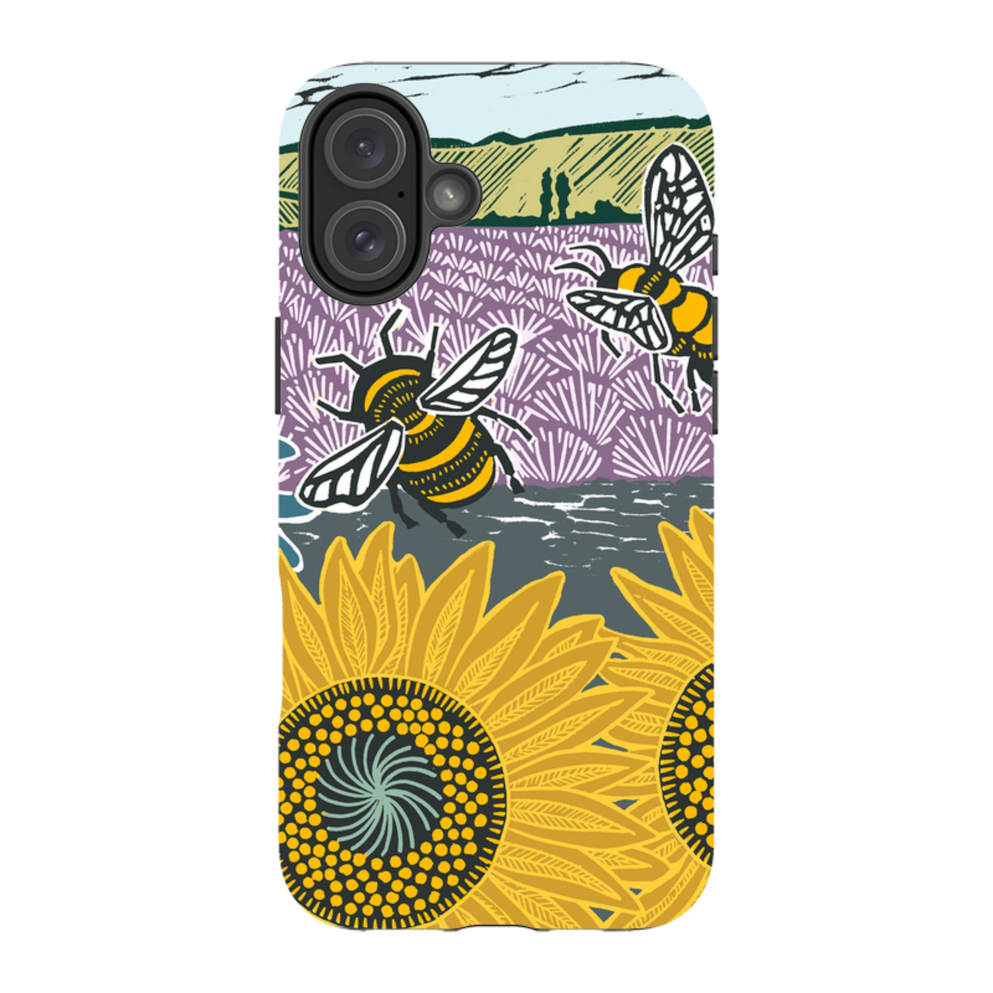 iPhone Tough Case - Bees And Sunflowers By Kate Heiss