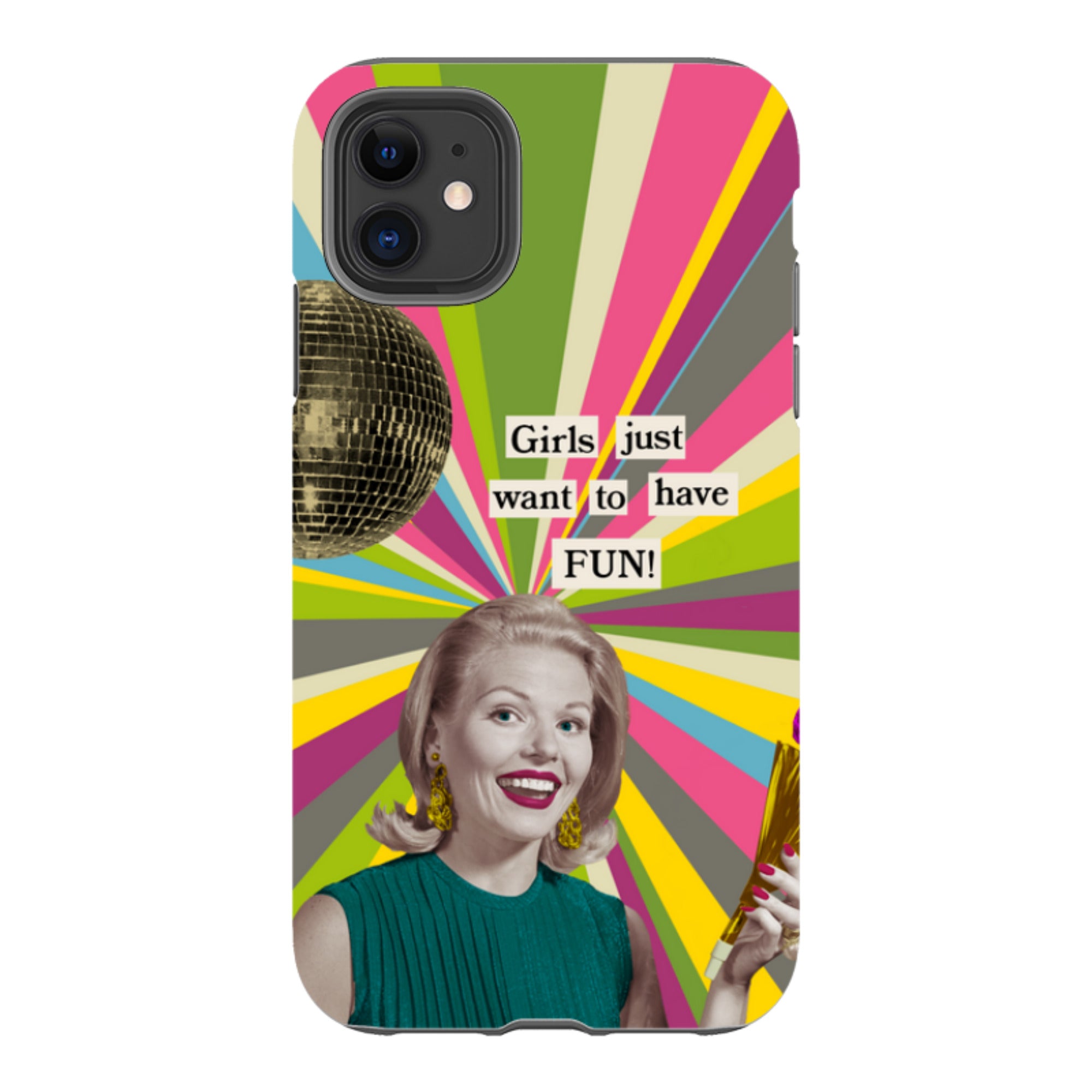 iPhone Tough Case - Girls want to have fun By Clare Jordan