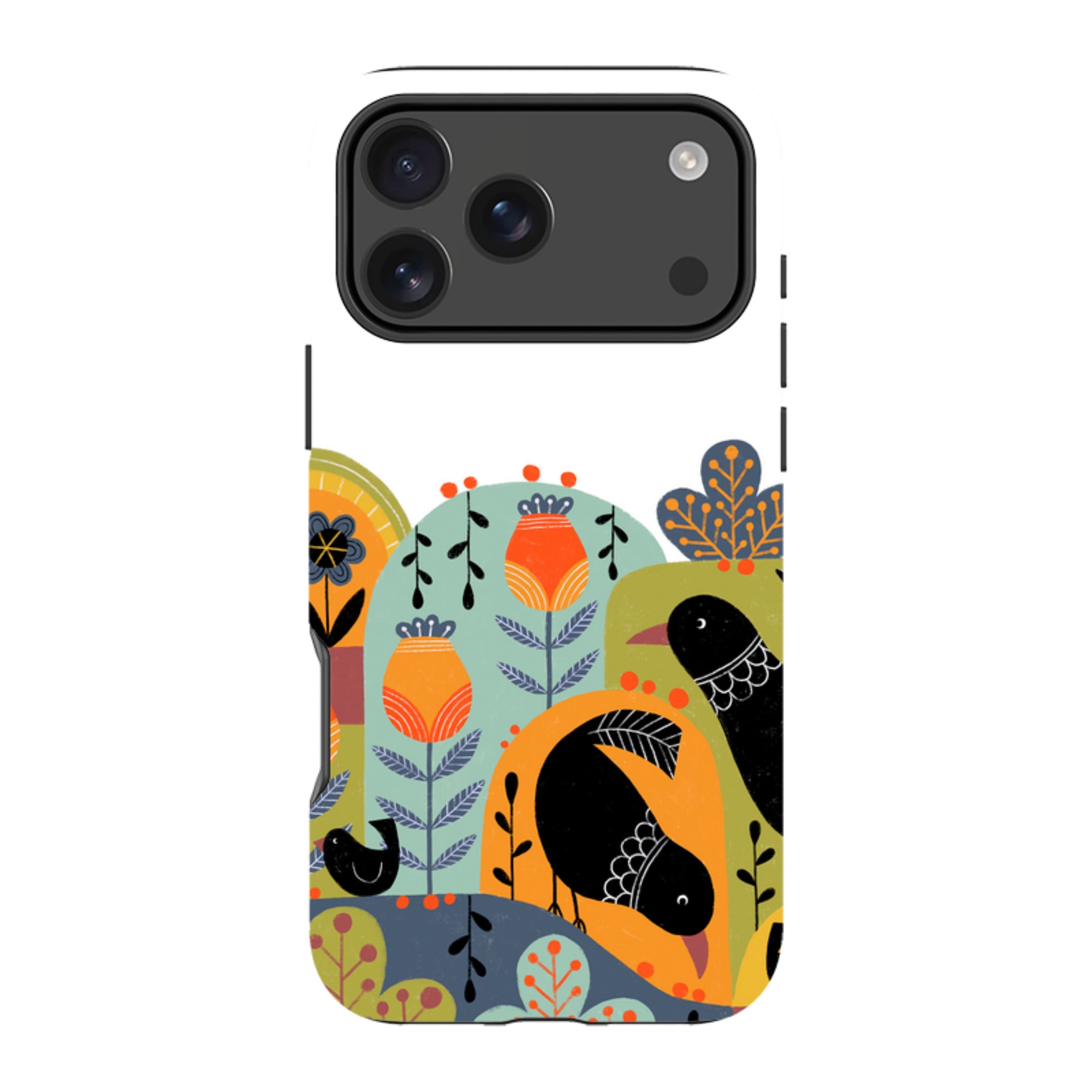 iPhone Tough Case - Folky Birds IV By Suzy Taylor