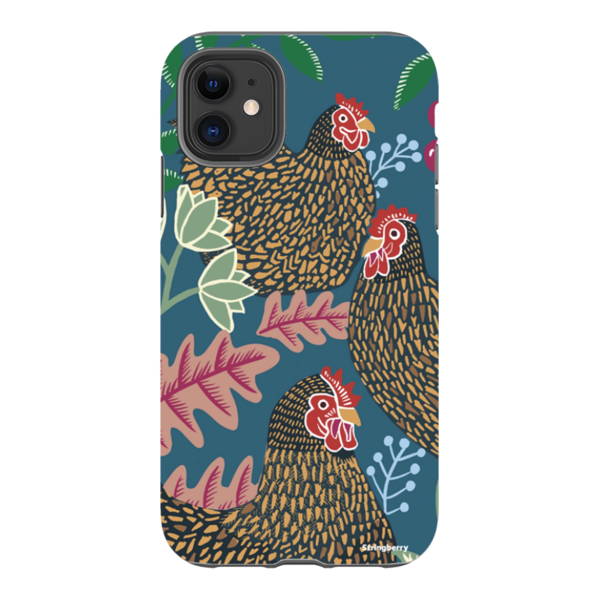 iPhone Tough Case - Three French Hens By Kate Heiss
