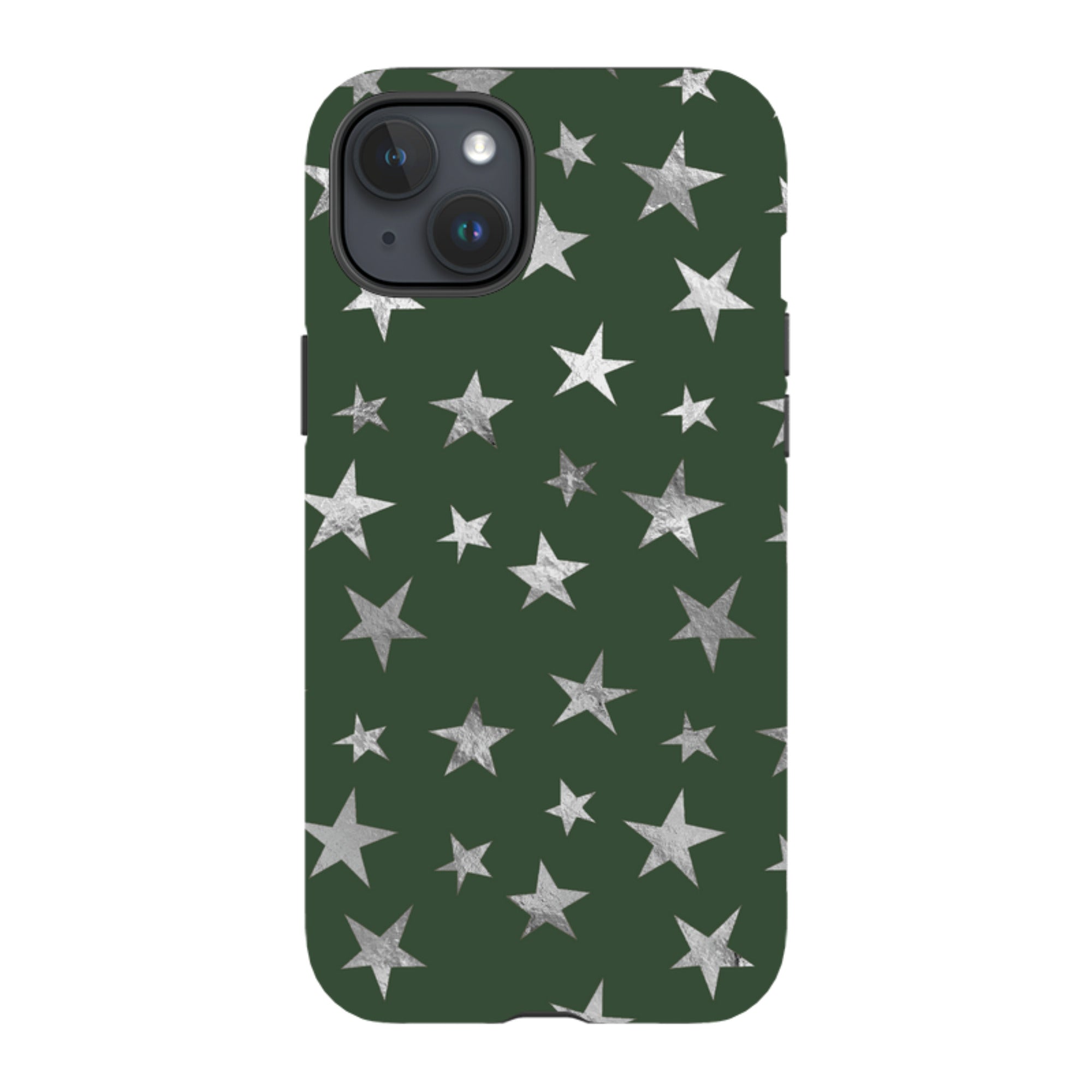 iPhone MagSafe Tough Case - Green and Silver Stars