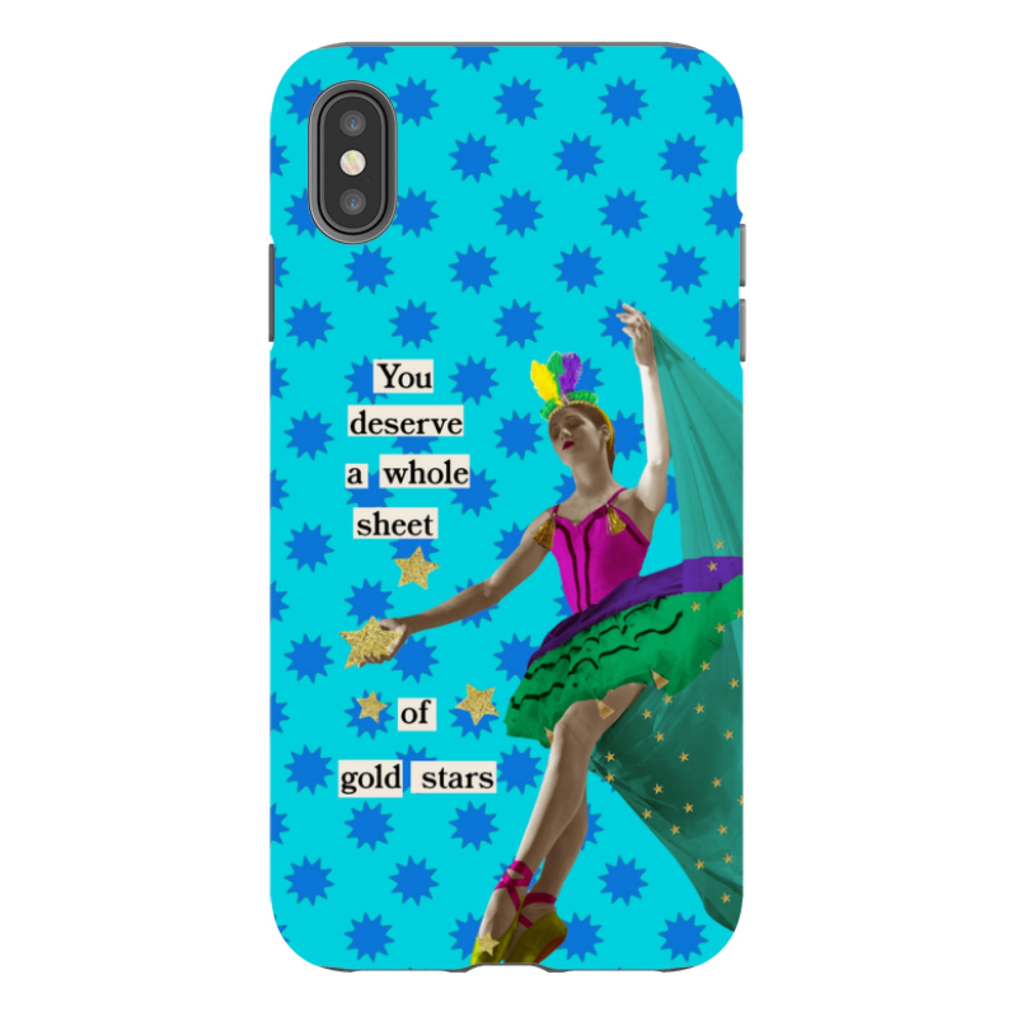 iPhone Tough Case - Gold Stars By Clare Jordan